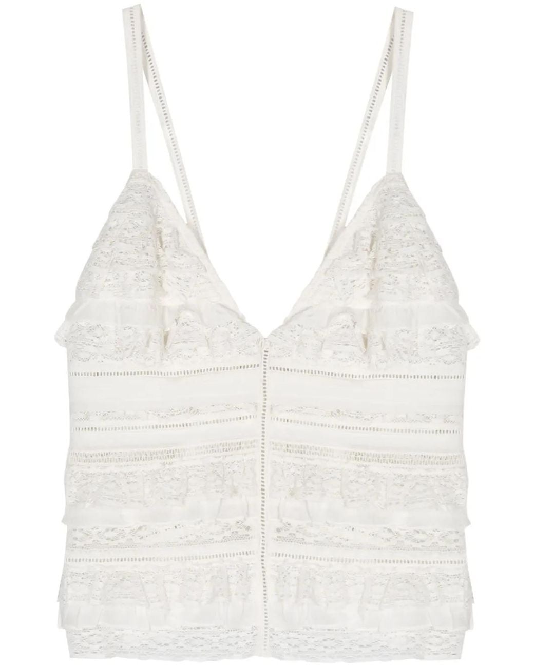 Dorothee Schumacher White Ruffle-Detail Cotton Top