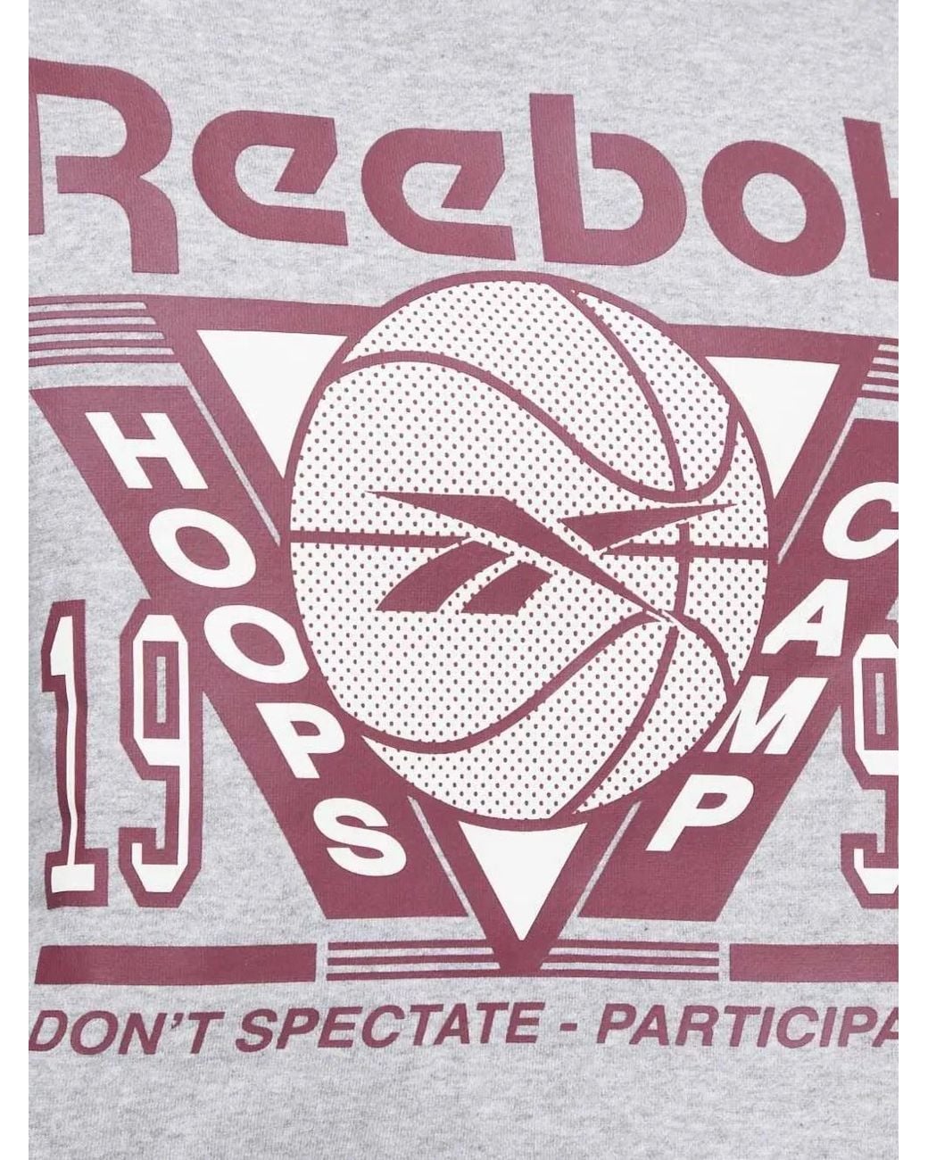Reebok Gray Graphic-Print Sweatshirt for men