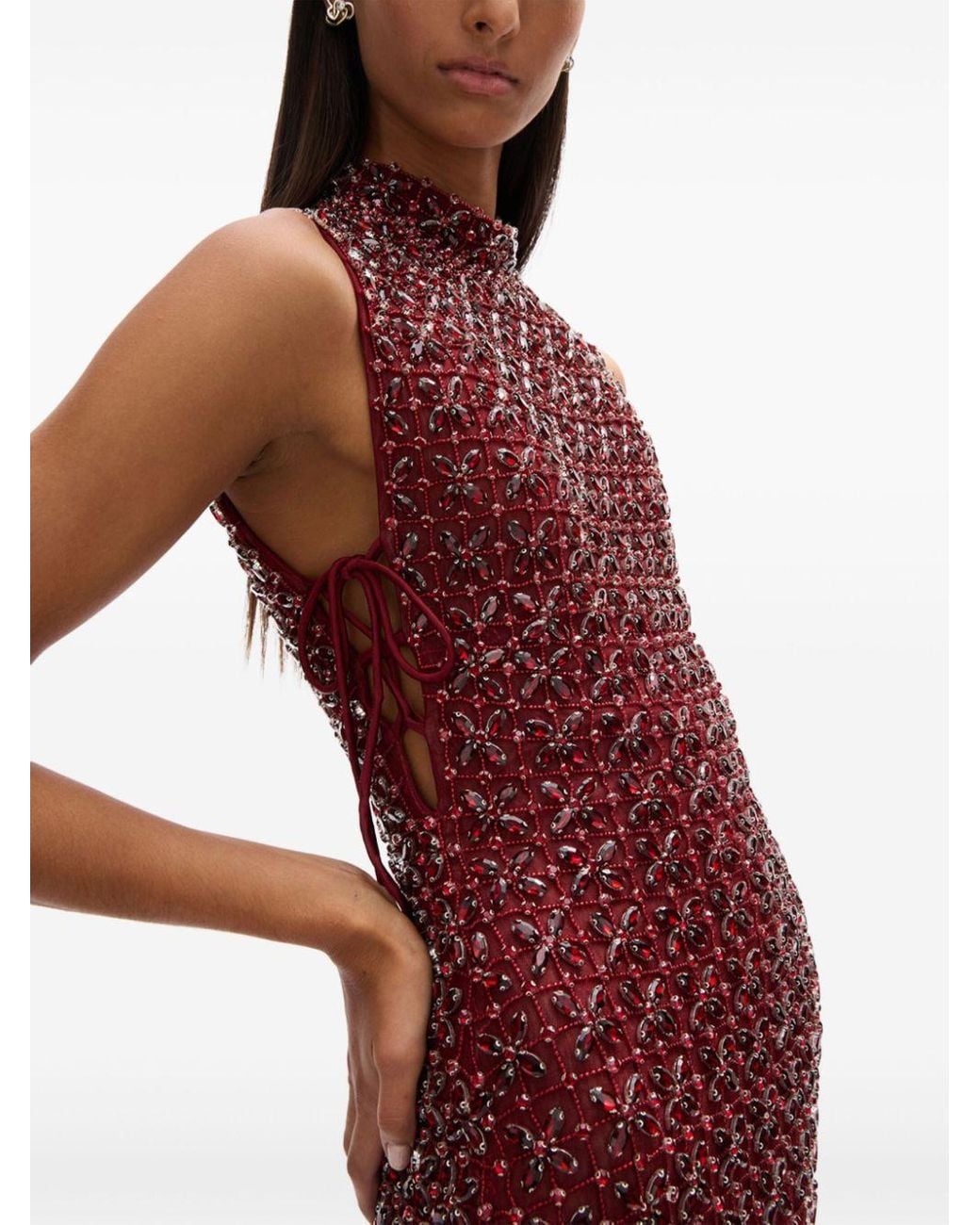 rachel gilbert red sequin dress Rachel Gilbert Indi Mini Dress in Red
