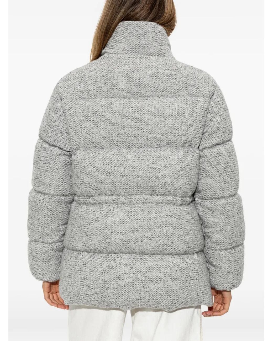 Moncler Gray Diaphanes Belted Coat