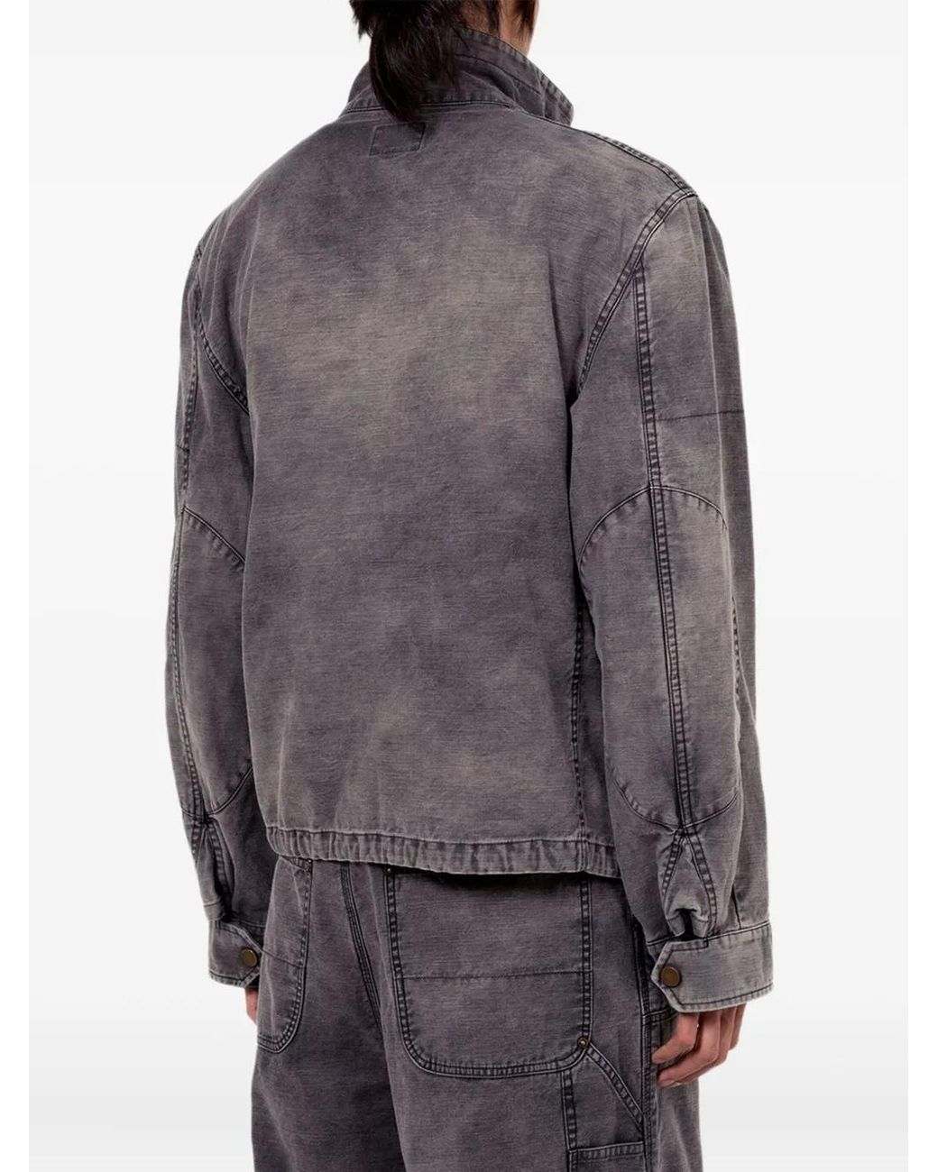 KAMIYA Gray Flap-Pocket Denim Jacket for men