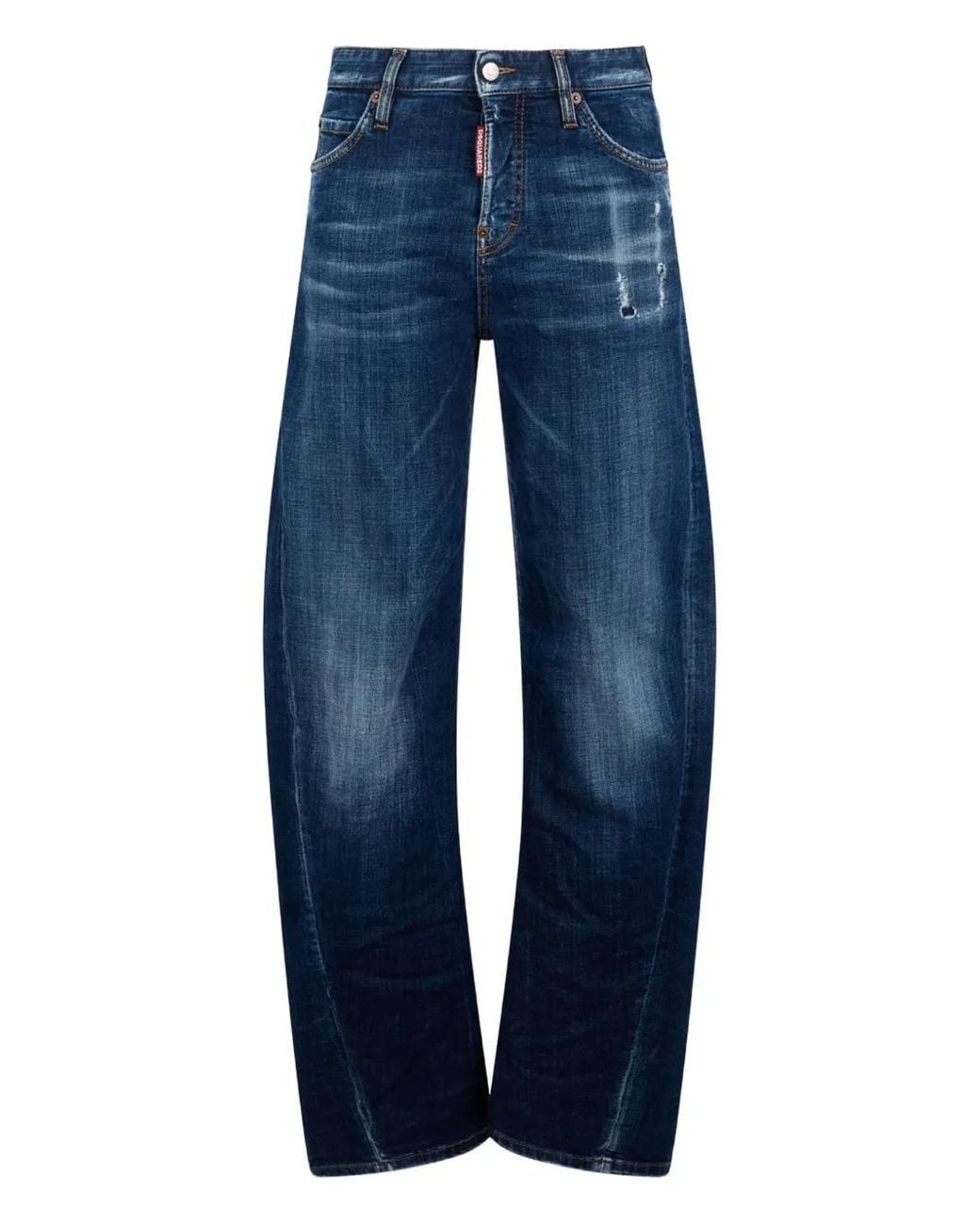 DSquared² Blue Dark Smoker Wash Loose Twist Jeans