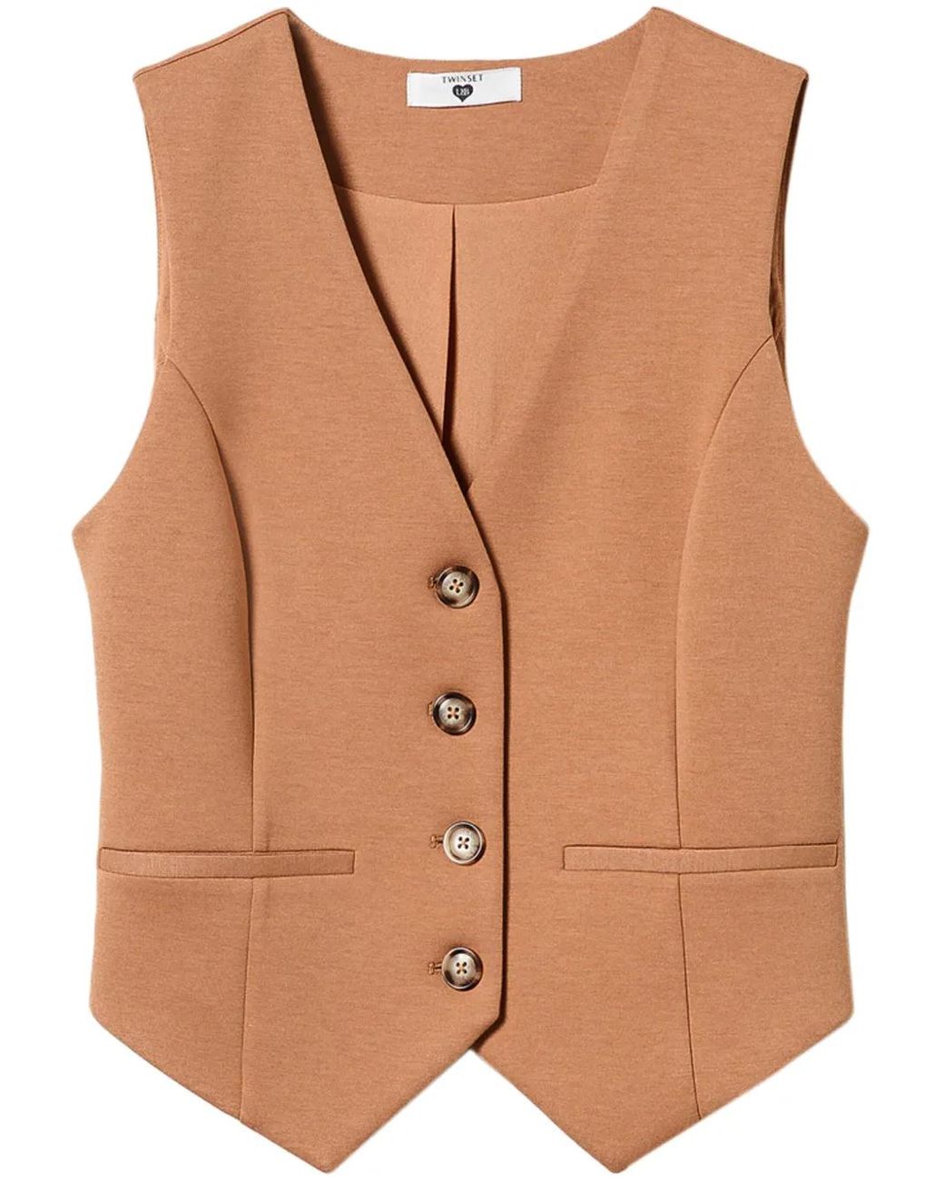Twinset Natural Scuba-Jersey Waistcoat