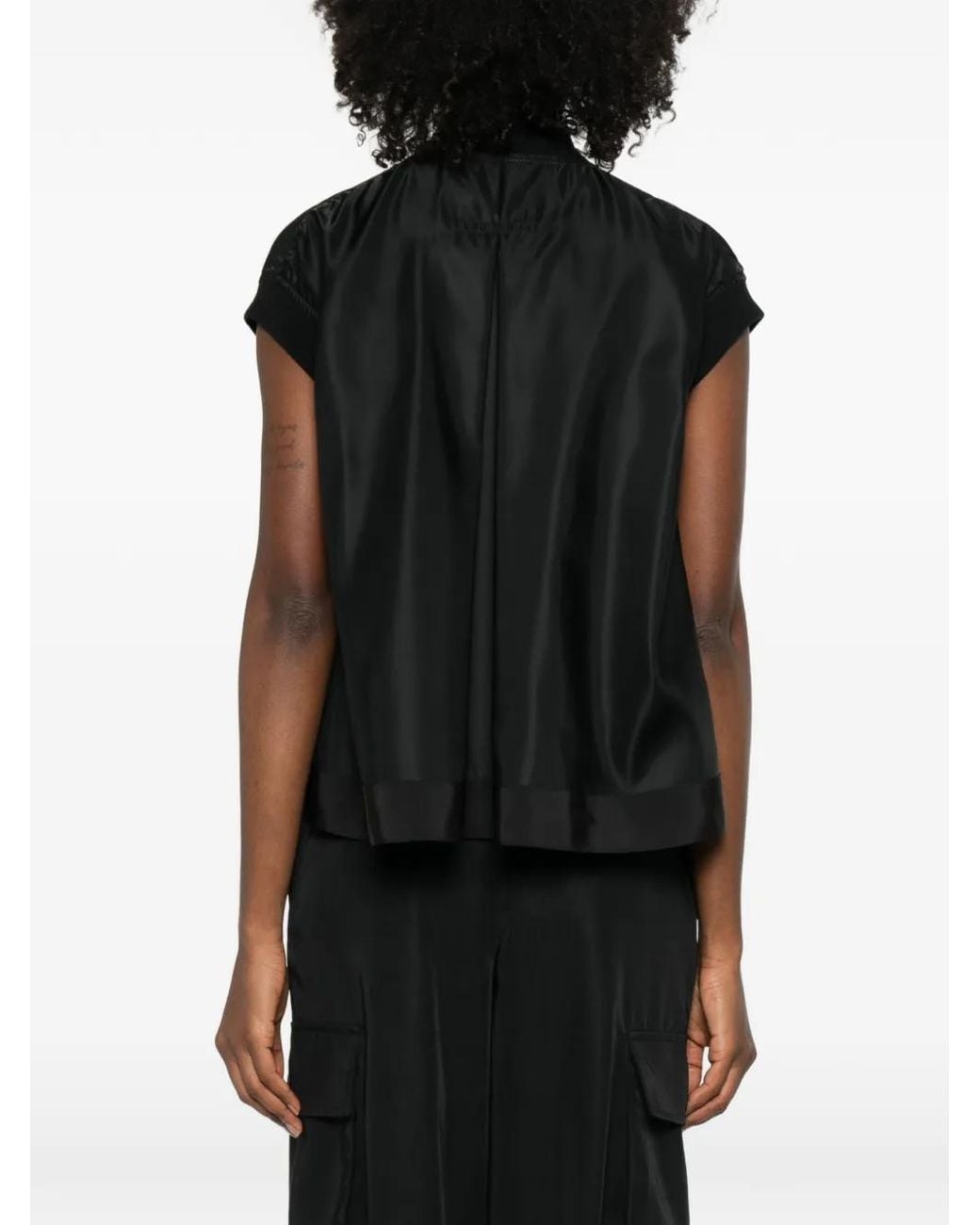 Sacai Black Nylon Vest