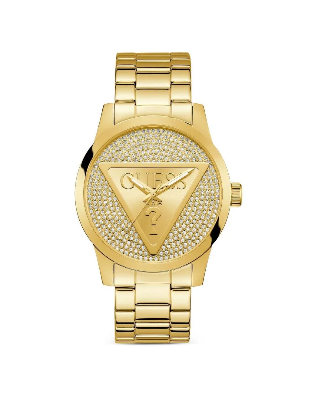 Guess Metallic Montre À Ornements En Cristal 44 Mm for men