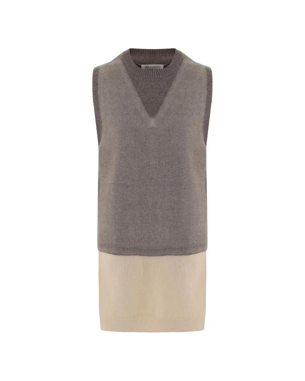 Maison Margiela Gray Fused Knit Vest