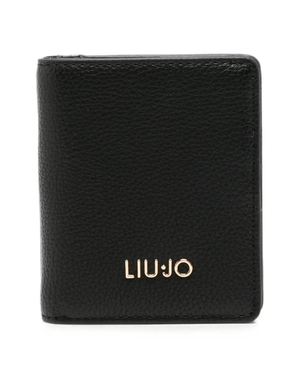 Liu Jo Black Logo-Plaque Wallet