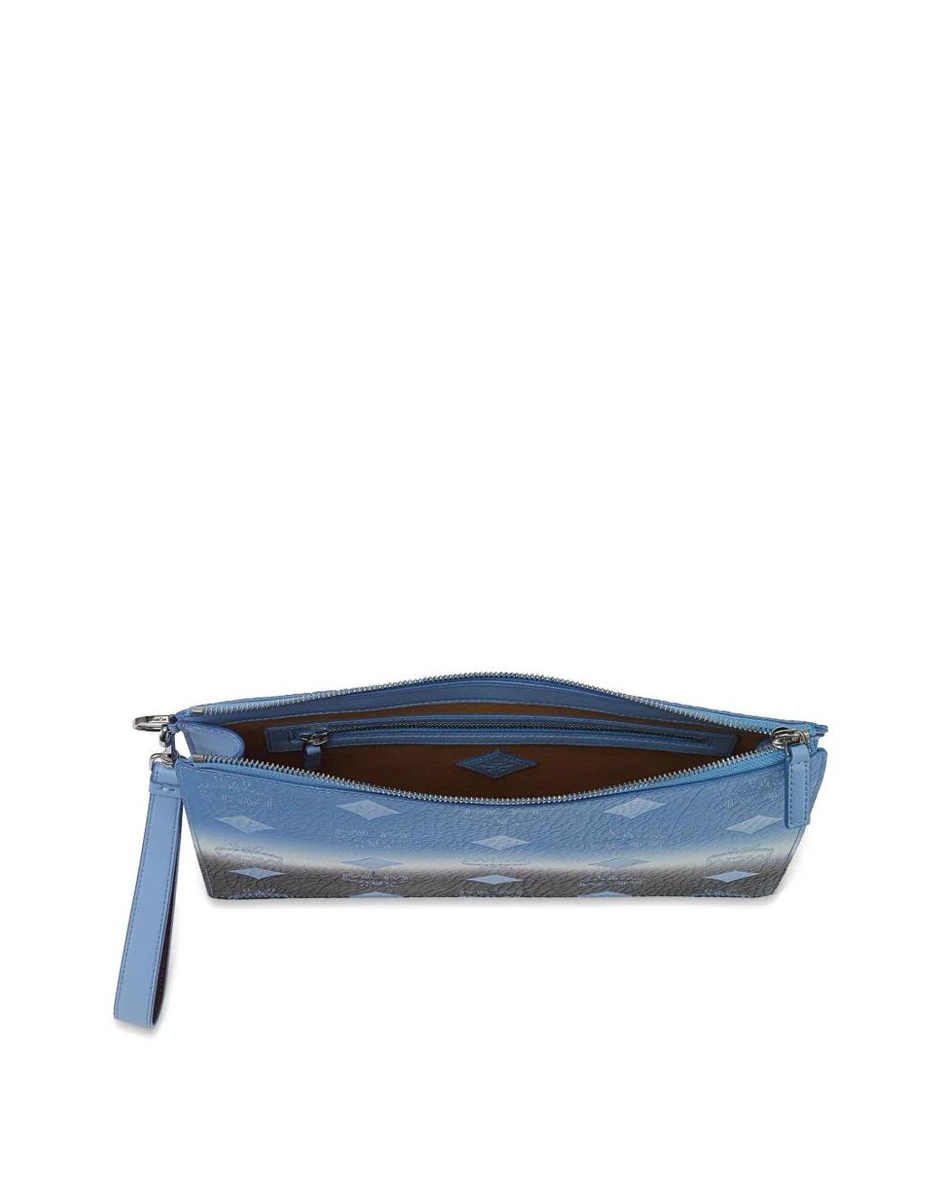 MCM Blue Gradation Wristlet Pouch