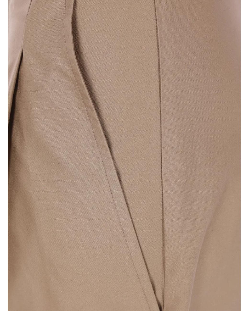 Dusan Natural Pleated Wide-Leg Trousers