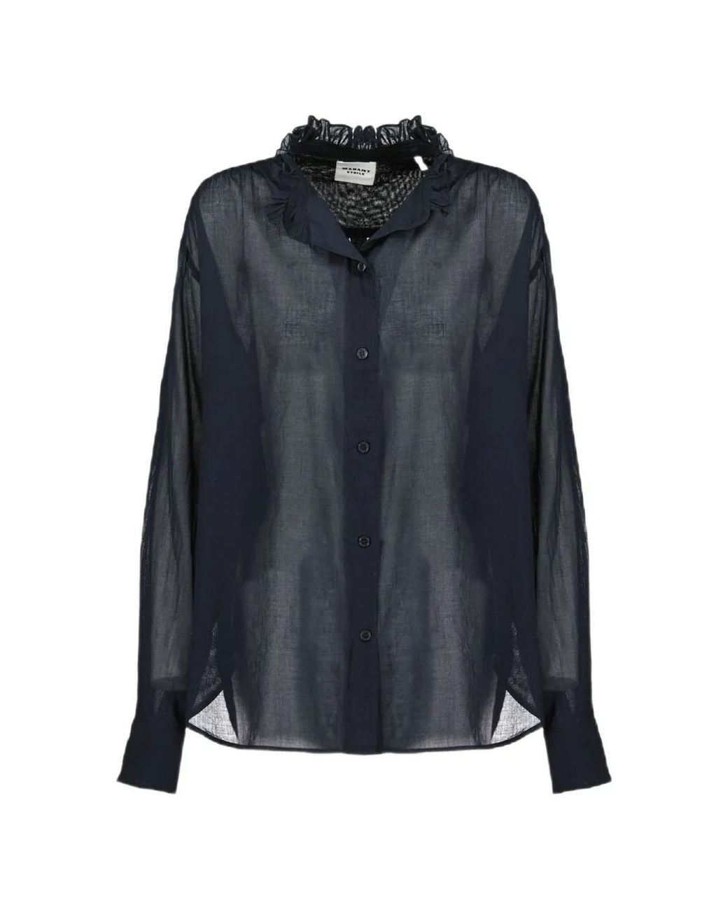Isabel Marant Blue Gamble Ruffled Shirt