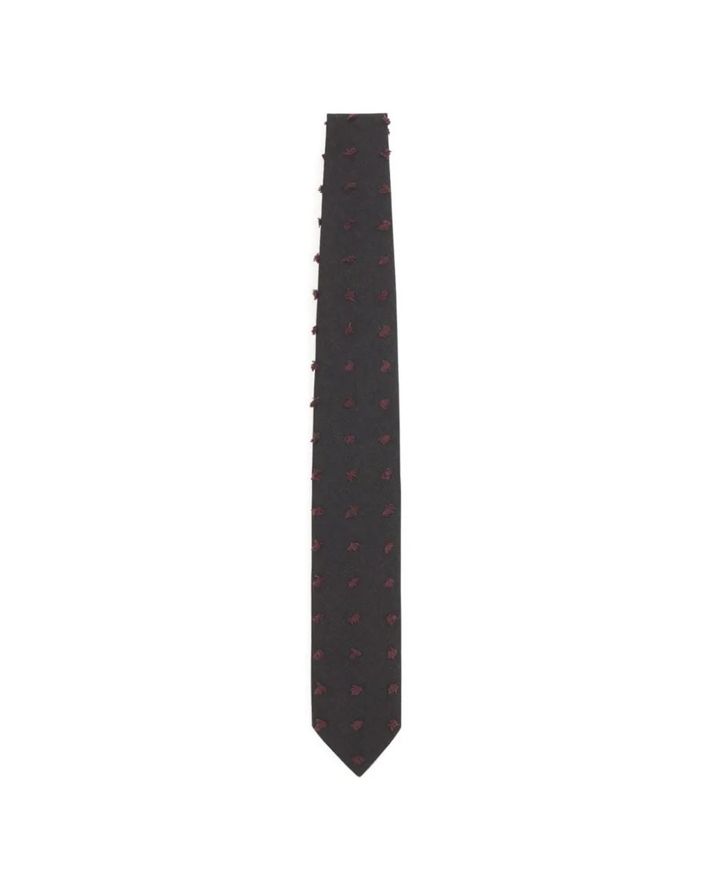 Lanvin White Polka-Dot Woven Tie for men