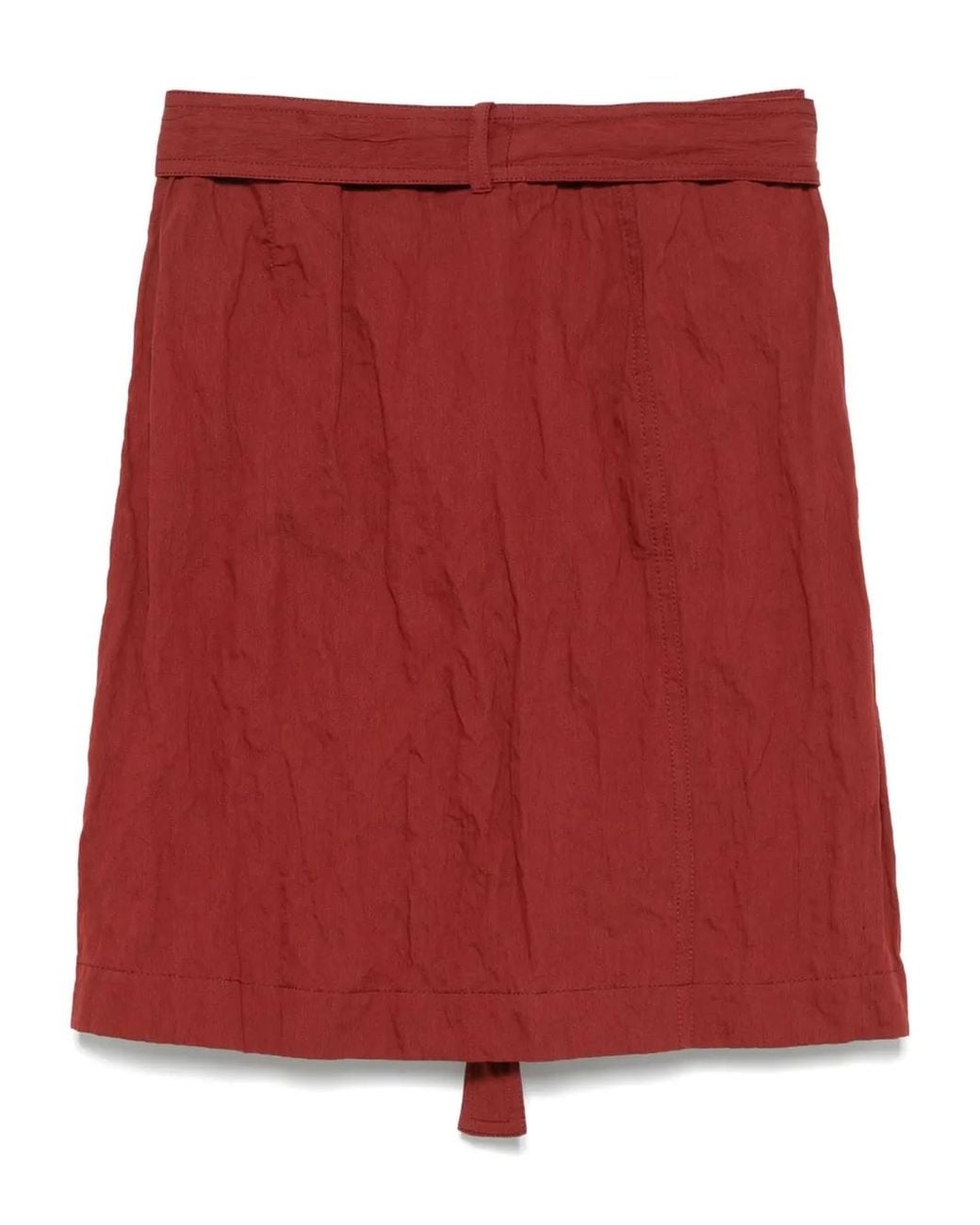 Ferragamo Red Wrap Mini Skirt
