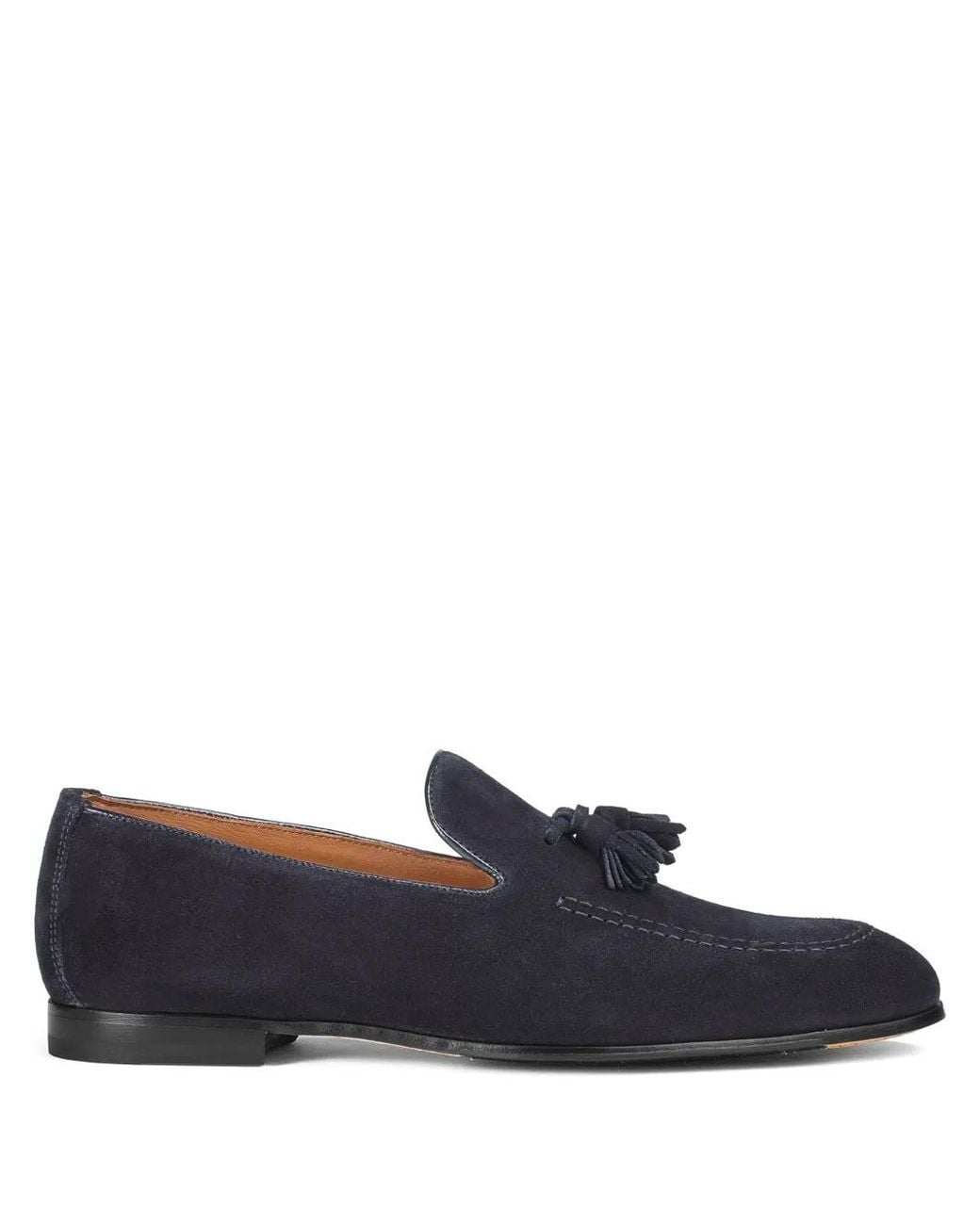 Doucal's Blue Suede Loafers for men