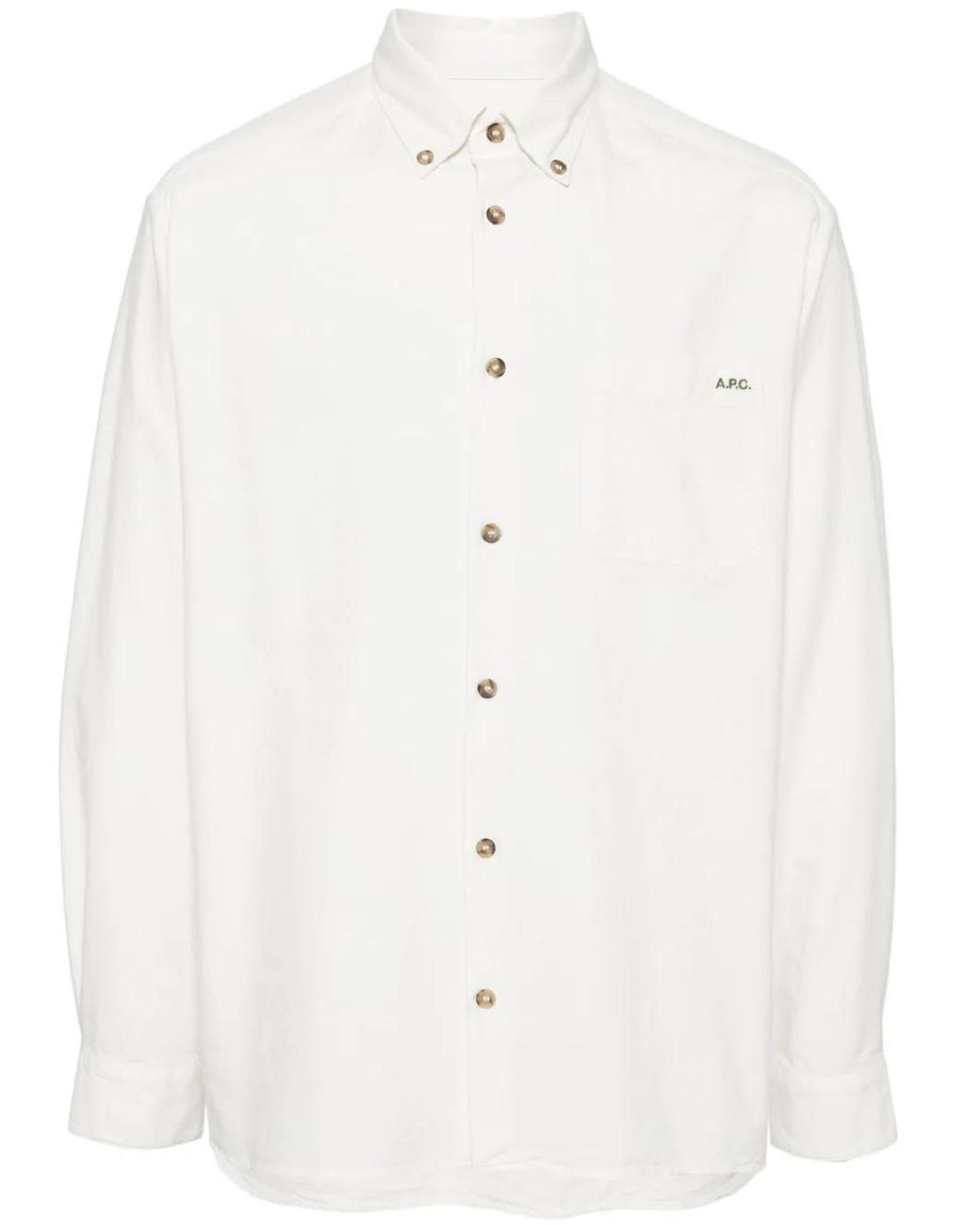 A.P.C. White Mateo Shirt for men