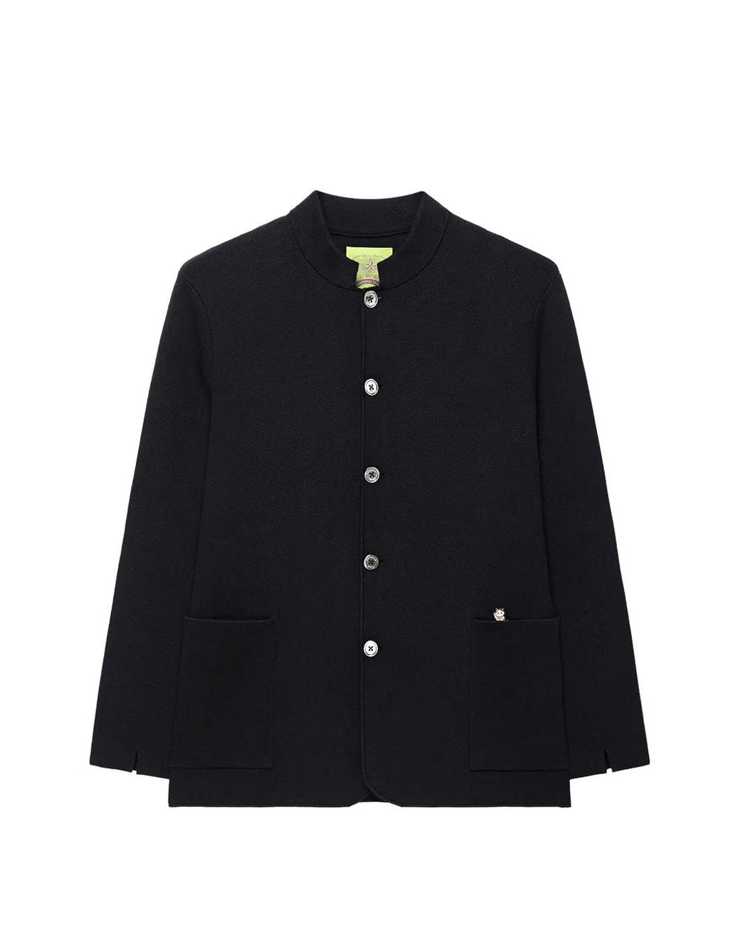 Shanghai Tang Blue Meow Meow Five-Button Jacket for men