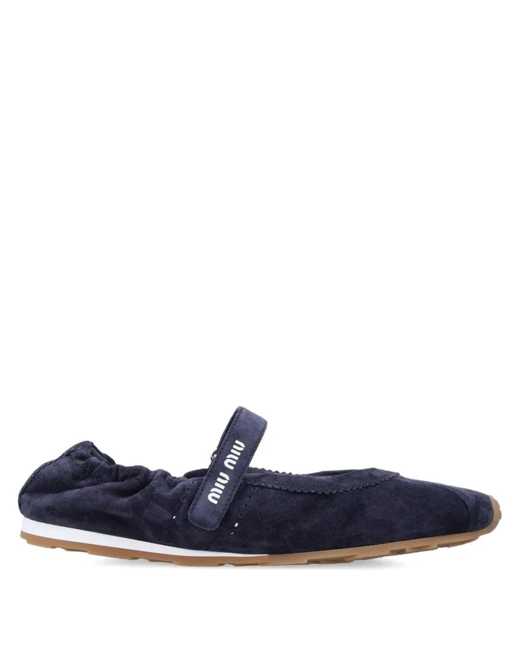 Miu Miu Blue Strap Ballet Flats