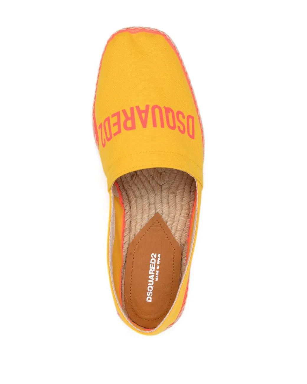 DSquared² Yellow Logo-Print Espadrilles for men