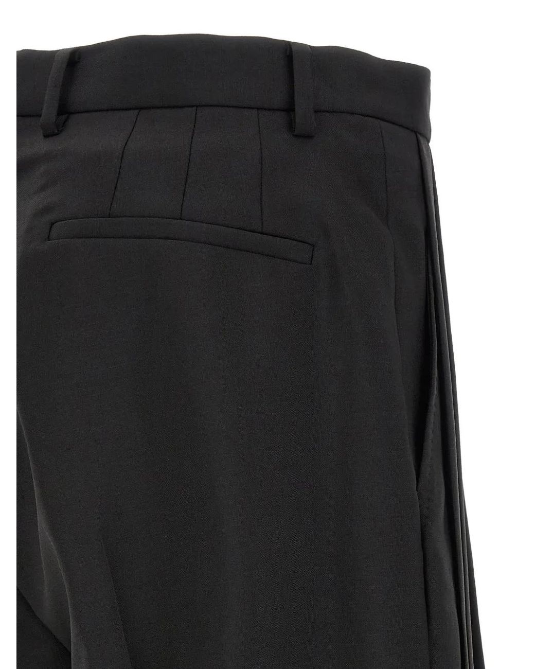 Kiko Kostadinov Black Vaals Pleated Tailored Trousers for men