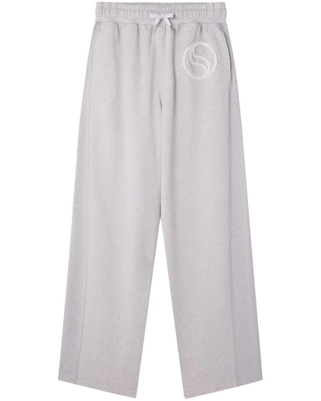 Stella McCartney White Wave Drawstring Organic Cotton Track Pants