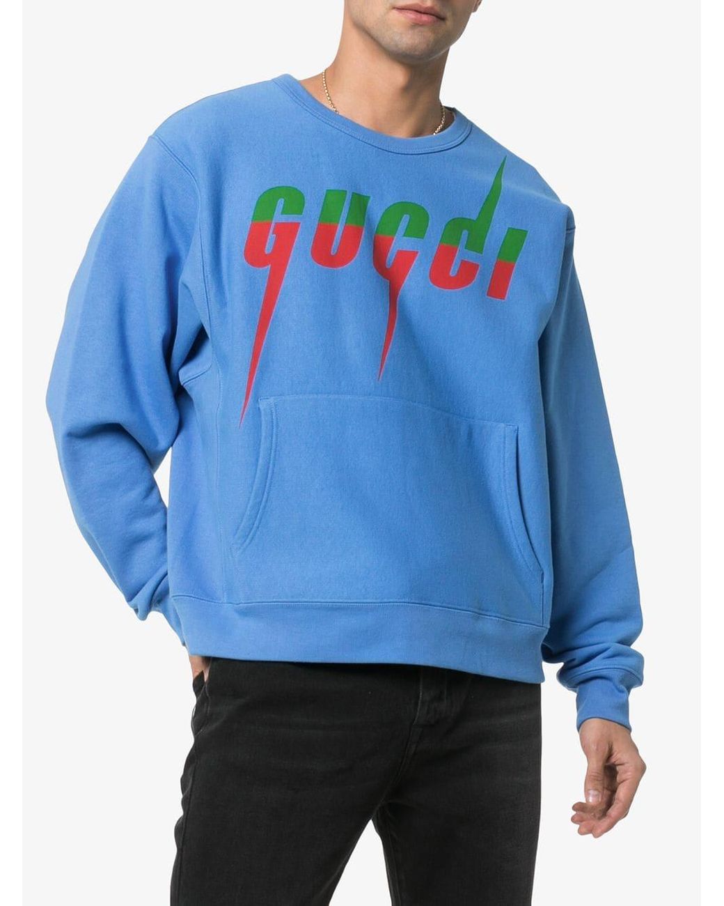 Gucci sweatshirt blue best sale