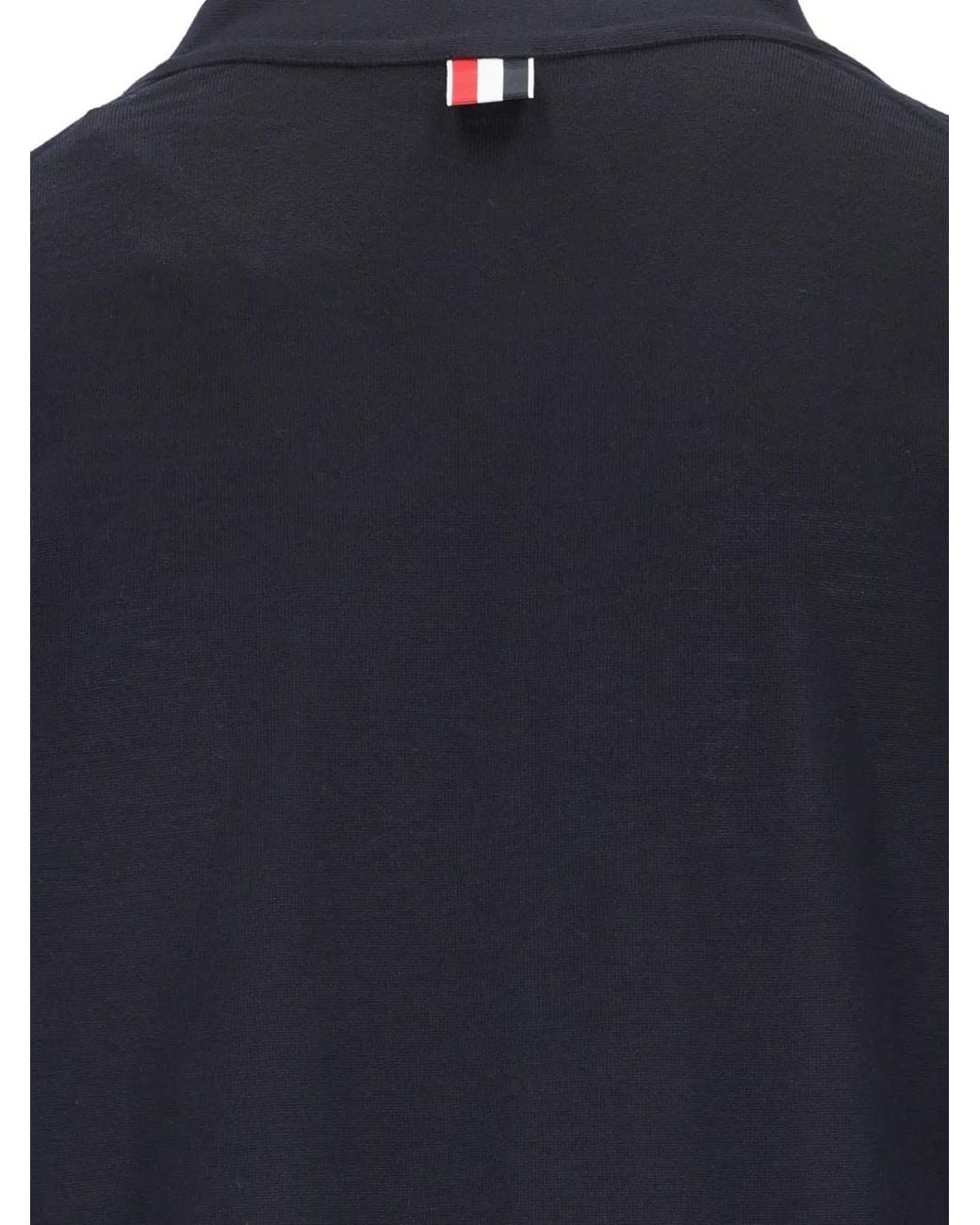 Thom Browne Blue 4-Bar Stripe Wool Cardigan for men