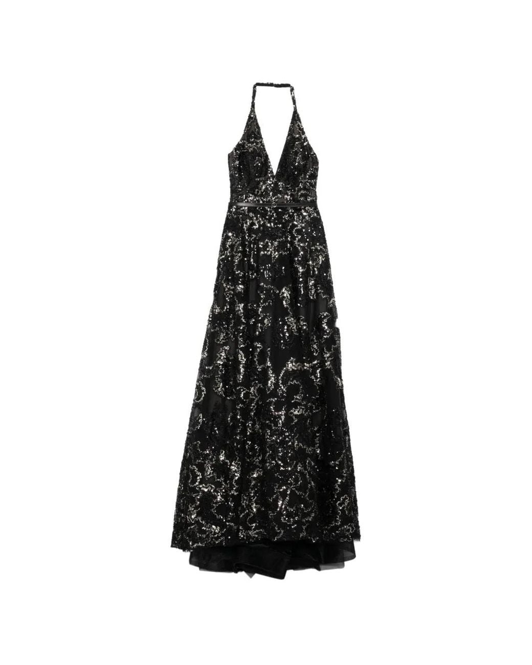 Saiid Kobeisy Black Embroidered Long Dress