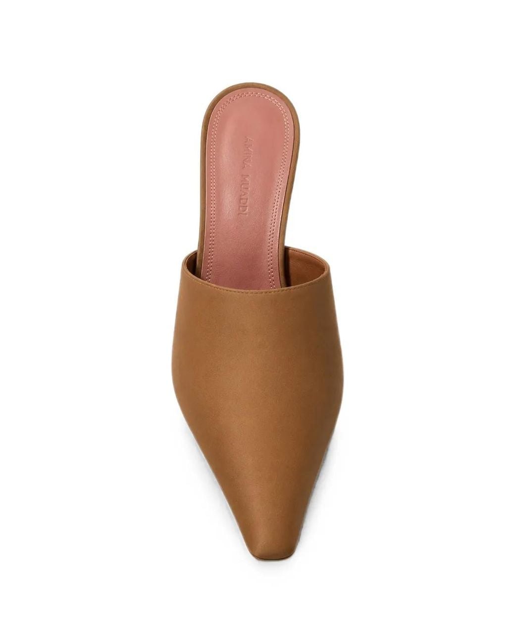 AMINA MUADDI Brown Jamie Pointed-Toe Mules