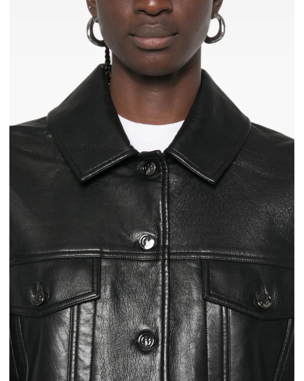 Anine Bing Black Calf Leather Jacket