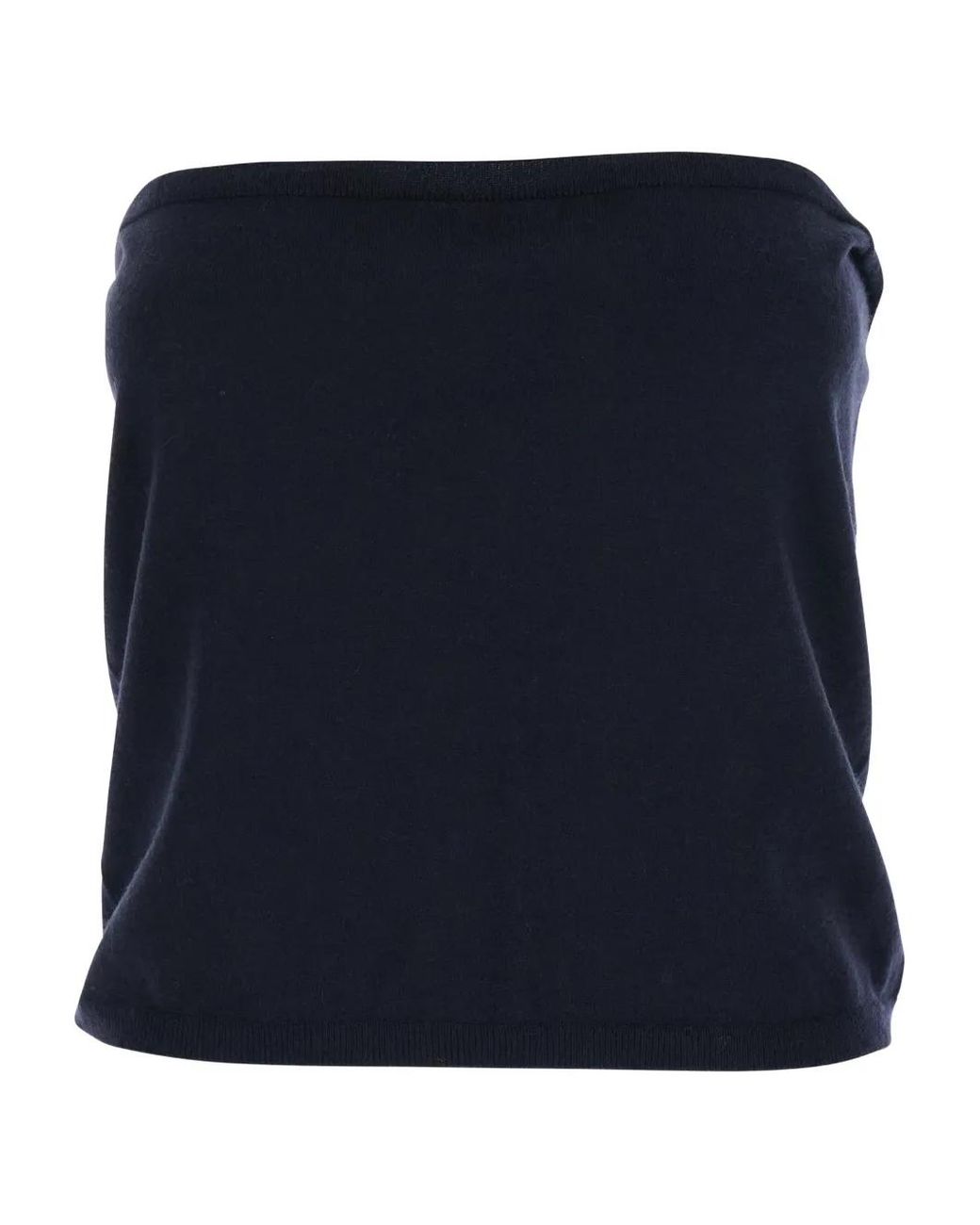 Max Mara Blue Boat-Neck Knitted Top