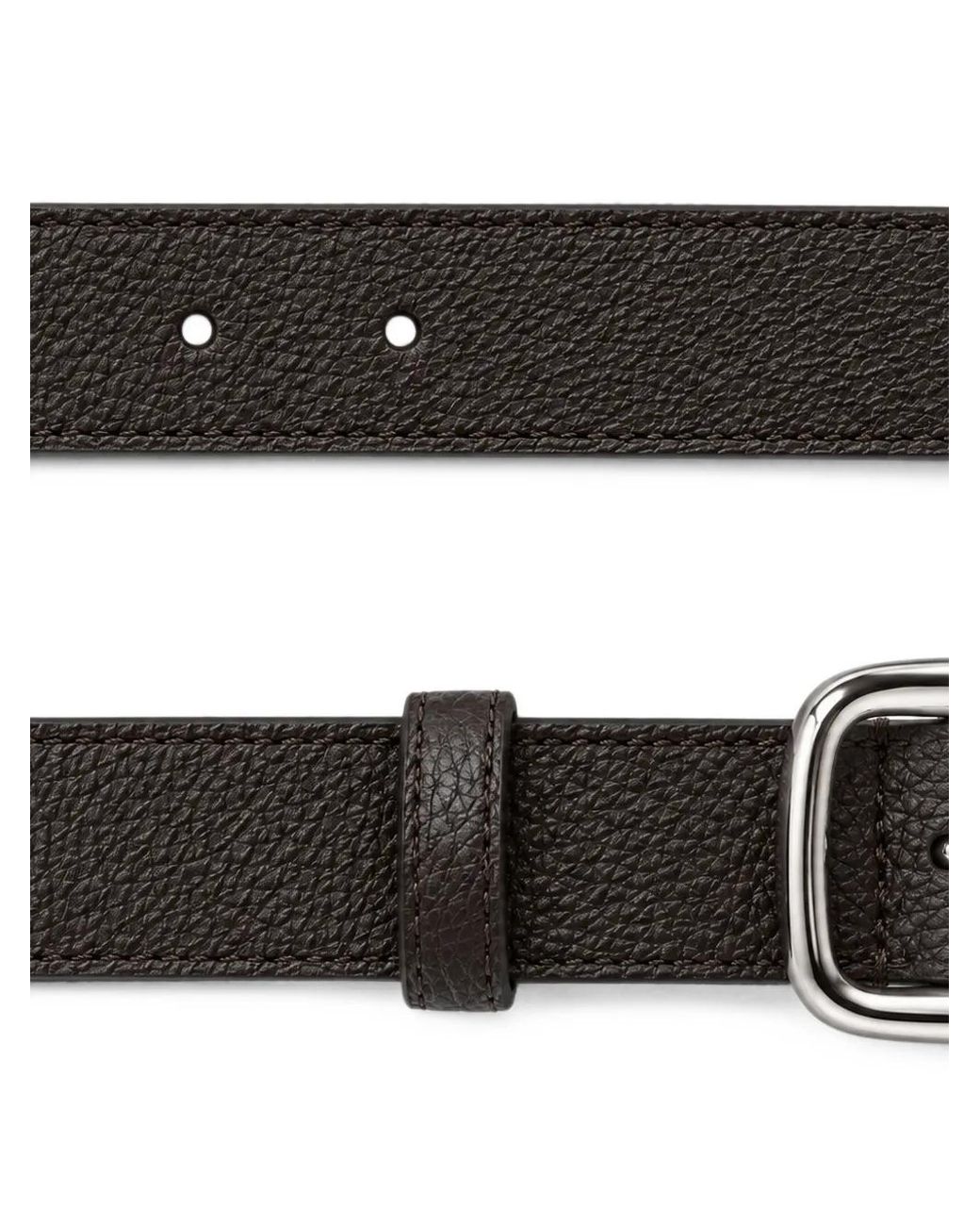 Andersons White Grained Leather Belt for men