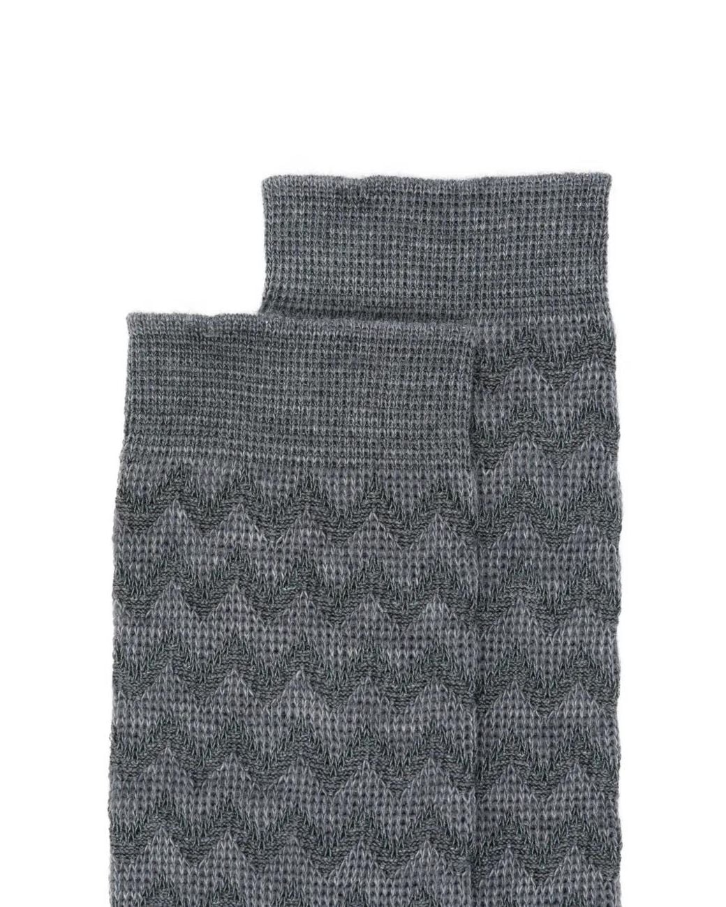 Missoni Gray Zigzag-Knit Socks