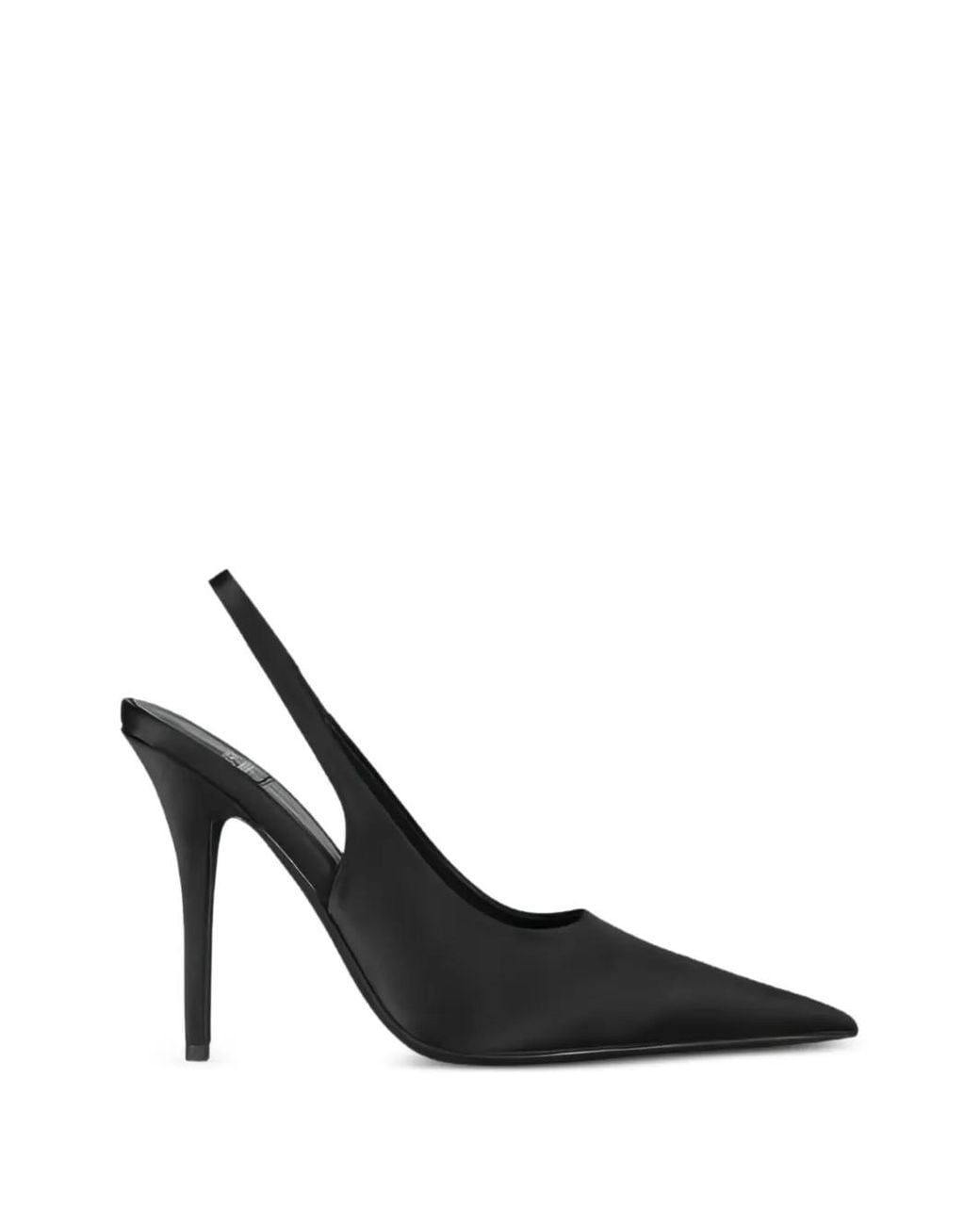 Jeffrey Campbell Black Satin Slingback Pumps