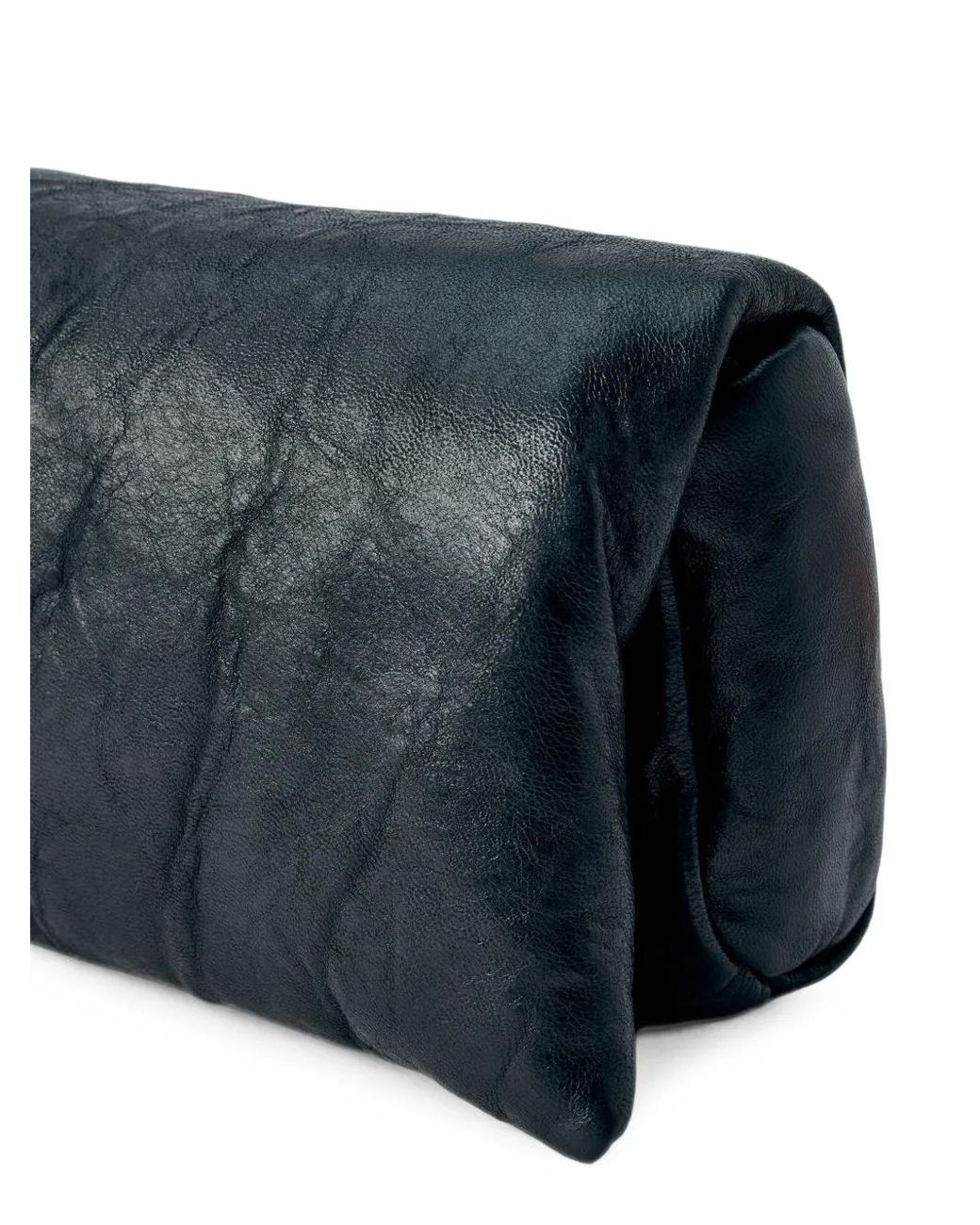 Rick Owens Blue Soft Leather Shoulder Bag
