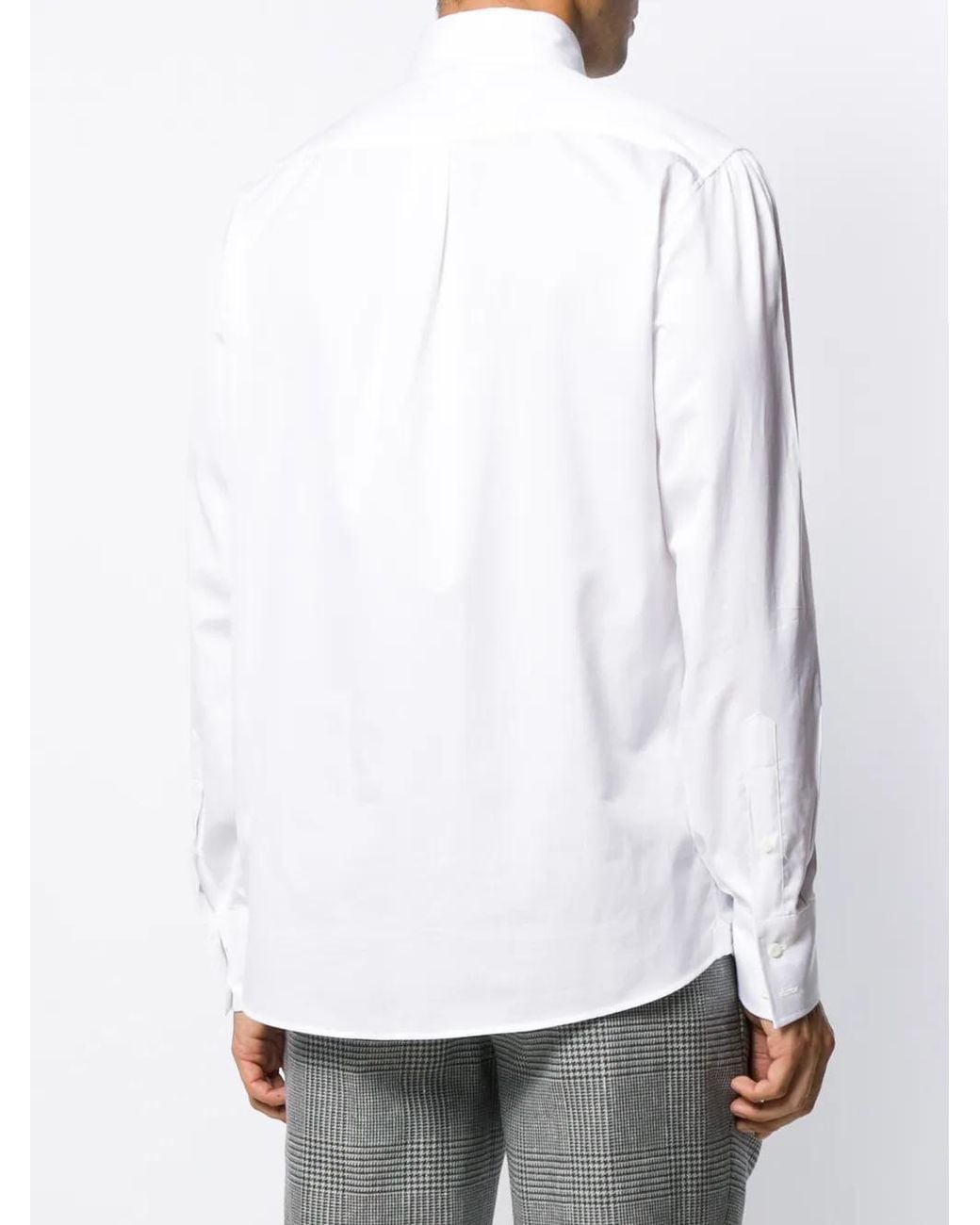 Brunello Cucinelli White Button-Down Cotton Shirt for men