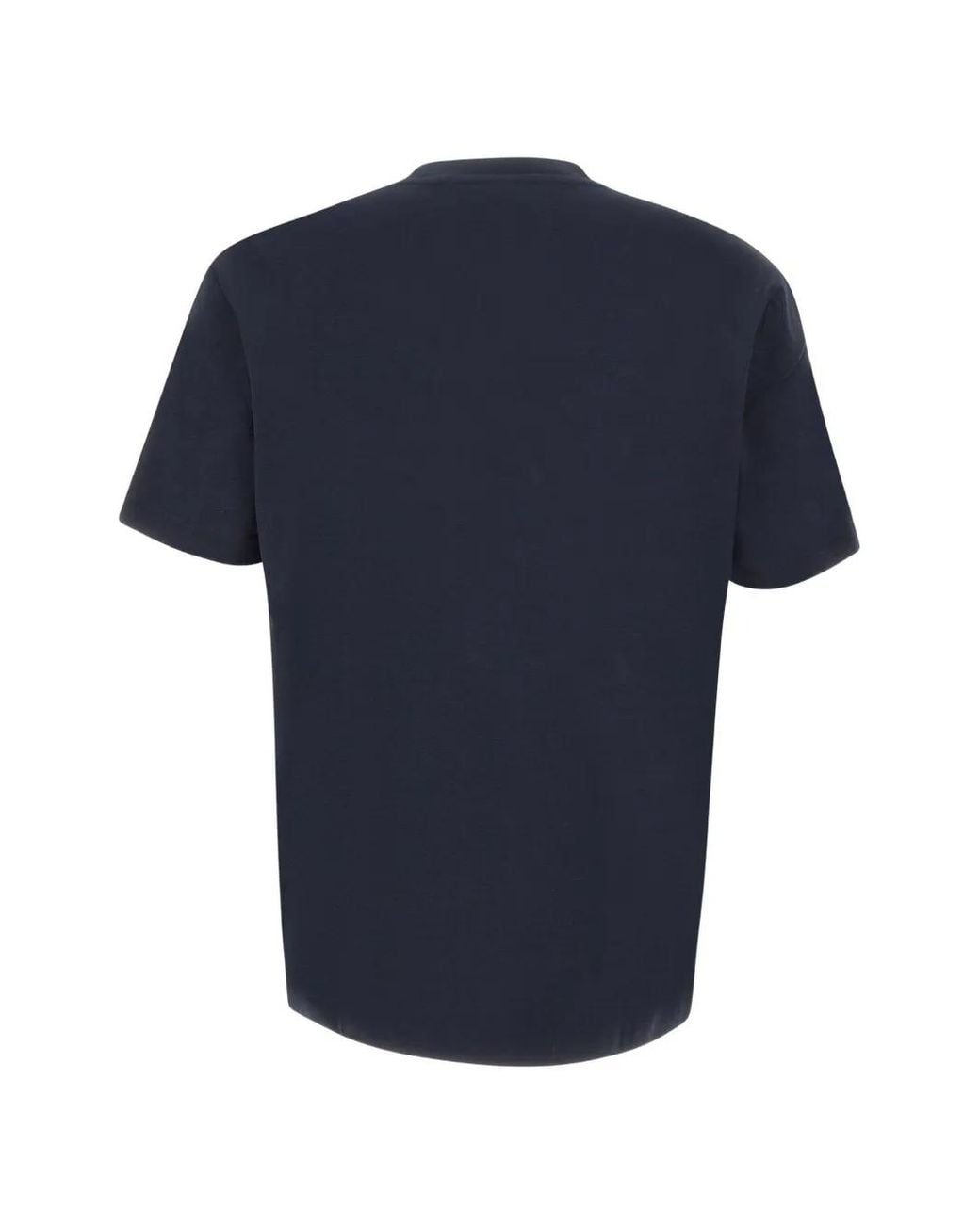 EA7 Blue Logo-Patch T-Shirt for men