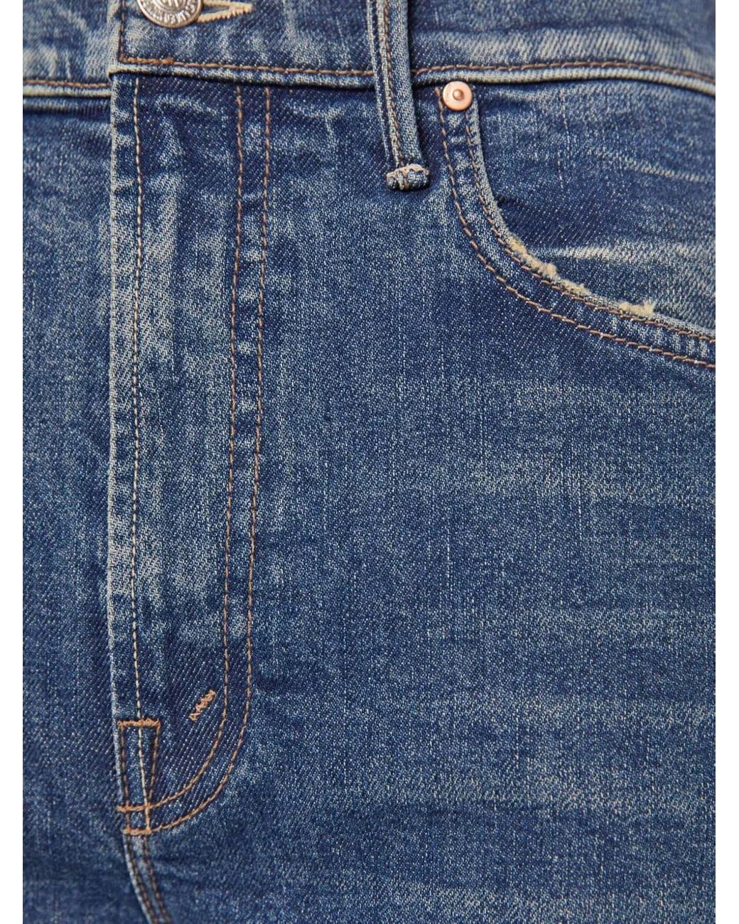 Mother Blue The Lasso Sneak Distressed Jeans