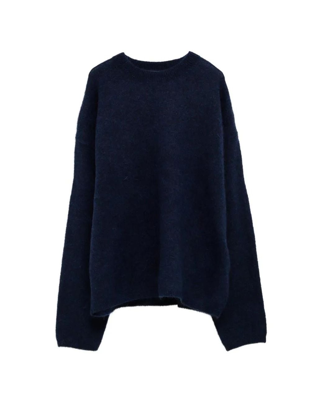Frankie Shop Blue Pull En Maille À Effet Brossé Timea