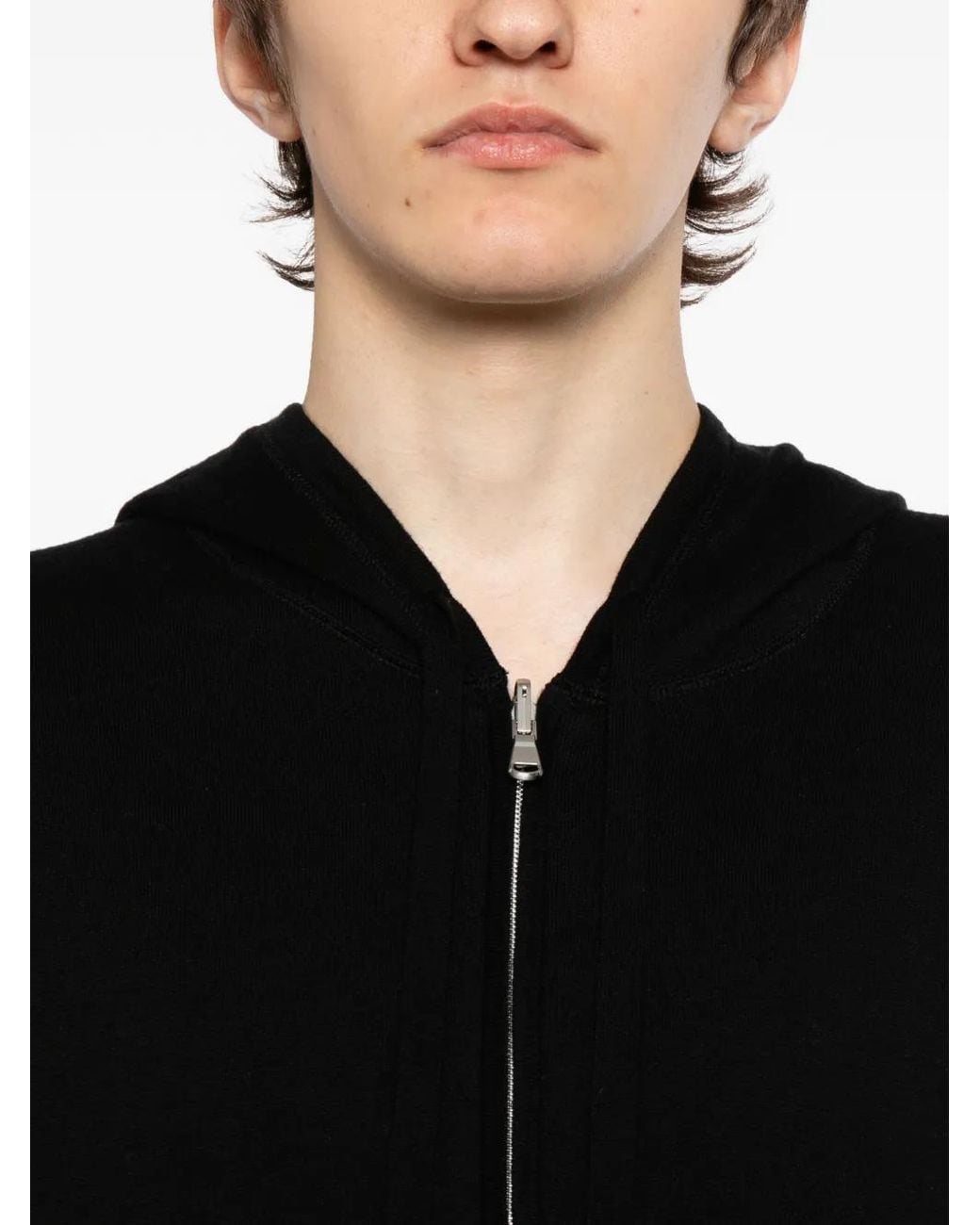 N.Peal Cashmere Kapuzenjacke Mit Zwei-Wege-Reißverschluss in Black für Herren