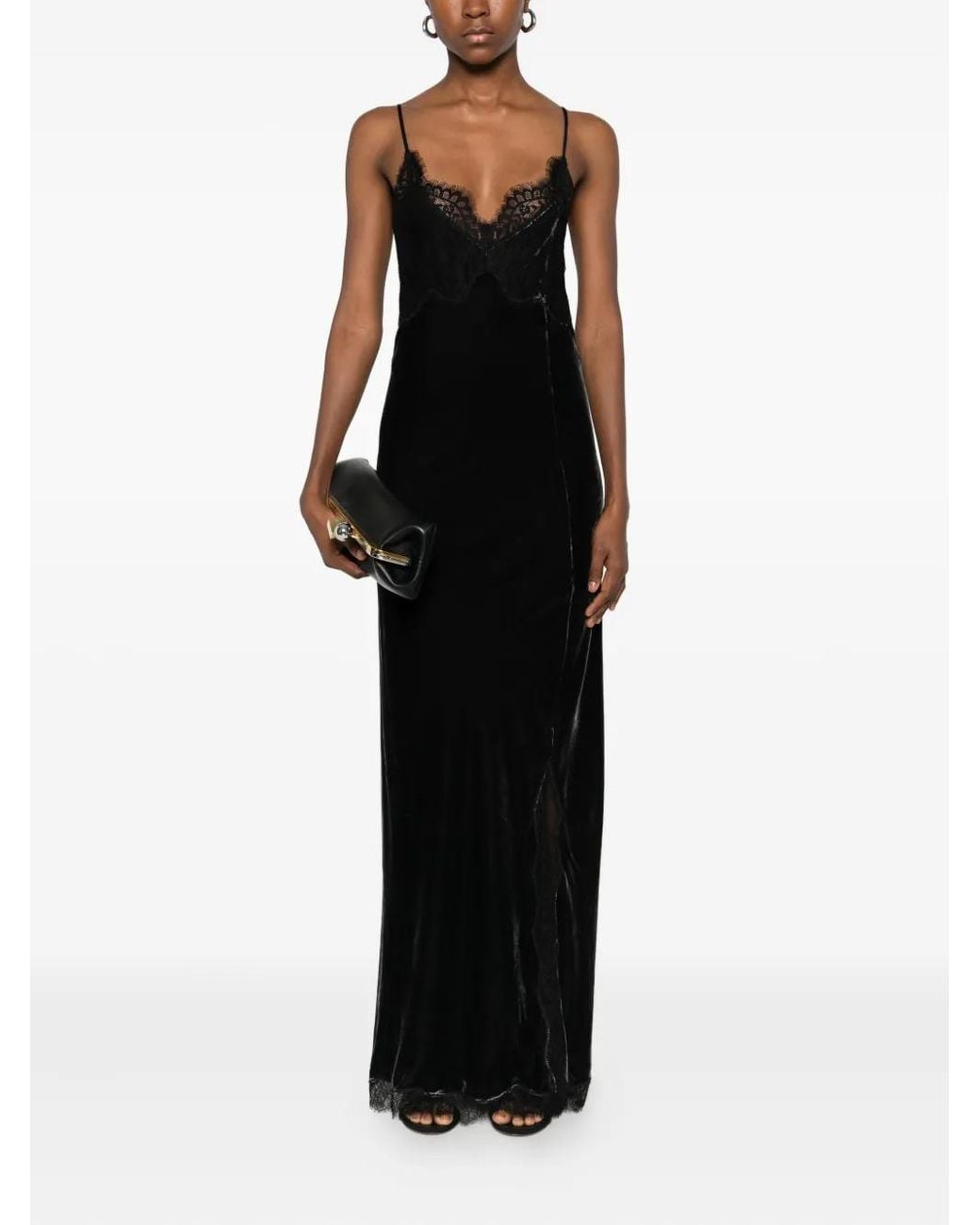Herskind Micke Lace-Trim Slip Dress in Black | Lyst