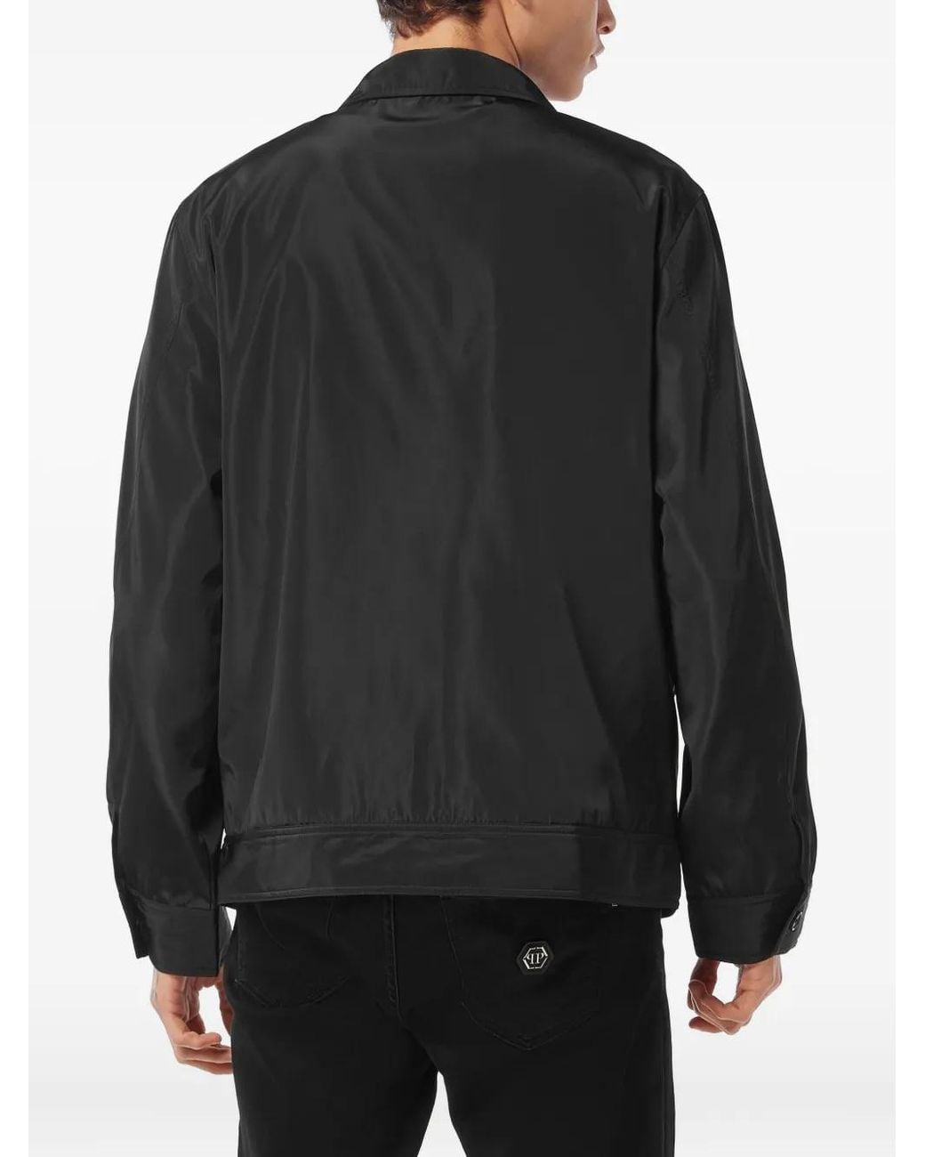 Philipp Plein Black Zip-Up Jacket for men