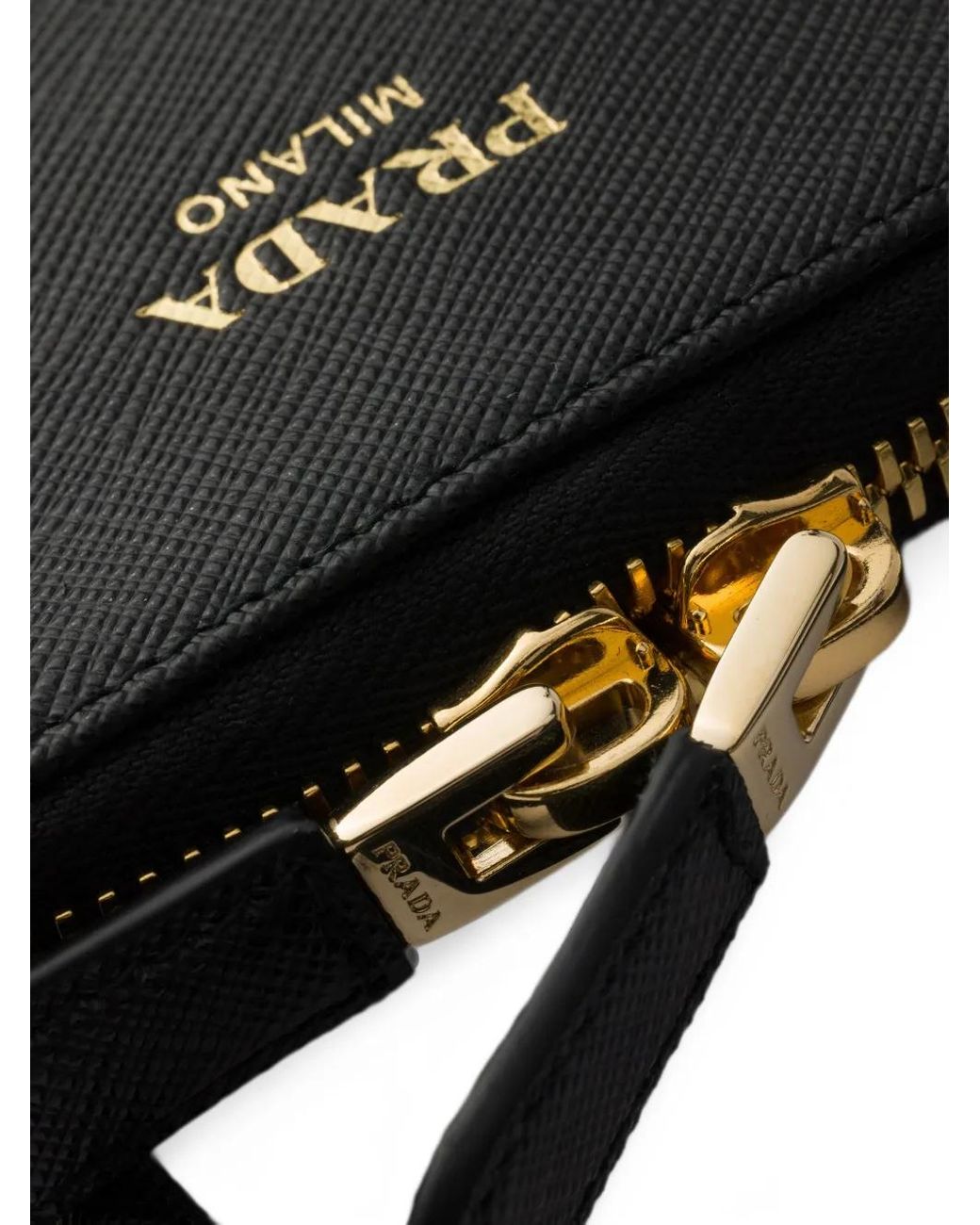 Prada Black Saffiano-Leather Mini Bag