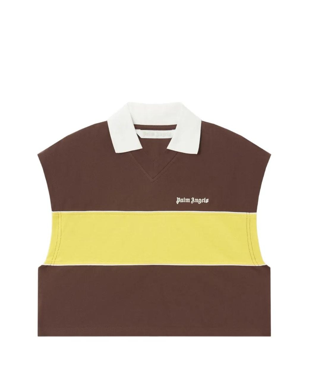 Palm Angels Brown Classic Logo Boxy Polo