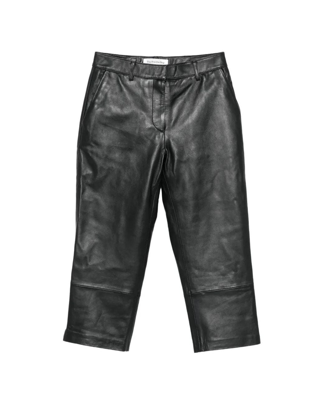 Frankie Shop Gray Lior Leather Capri Pants