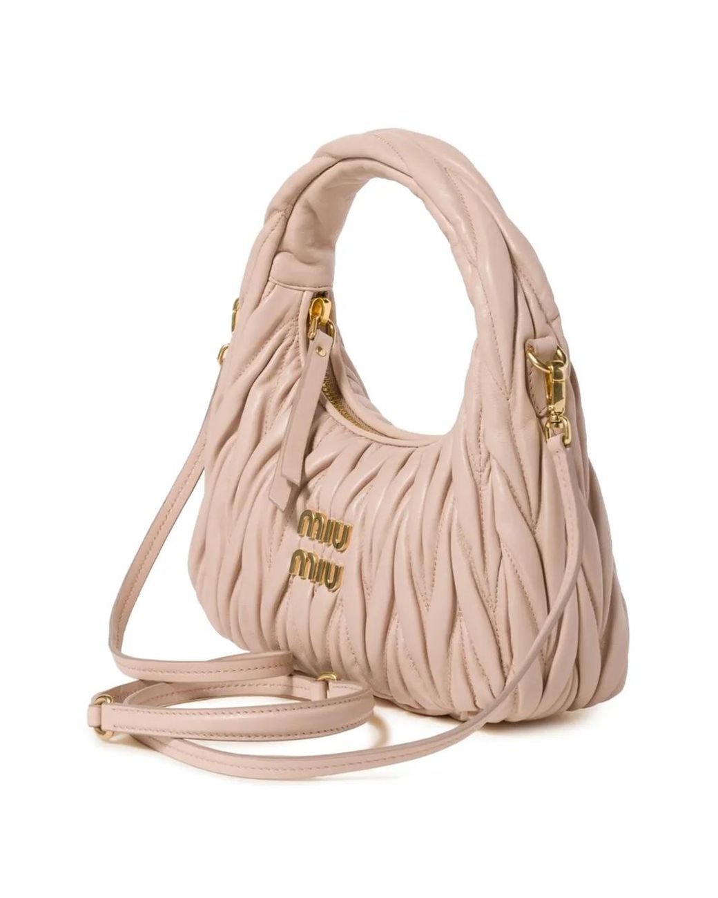 Miu Miu Pink Wander Matelassé Tote Bag
