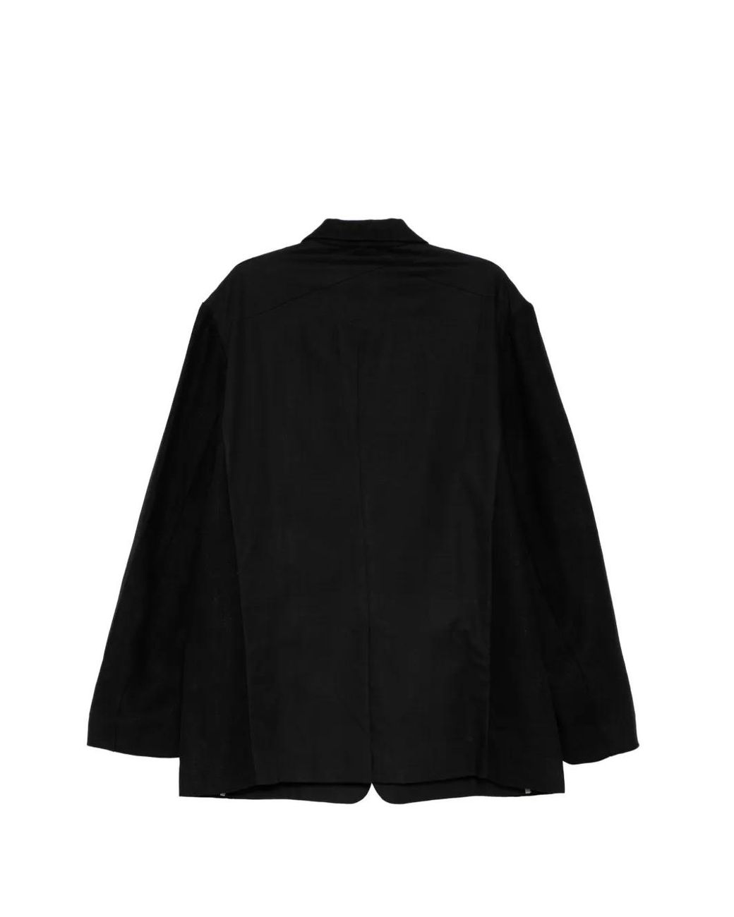 Giovanni Cavagna Black Linen Single-Breasted Jacket for men