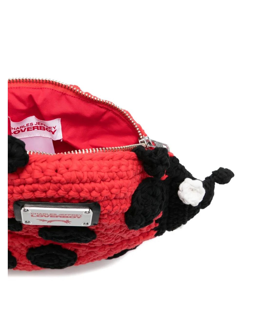 Charles Jeffrey Red Ladybug-Appliqué Belt Bag