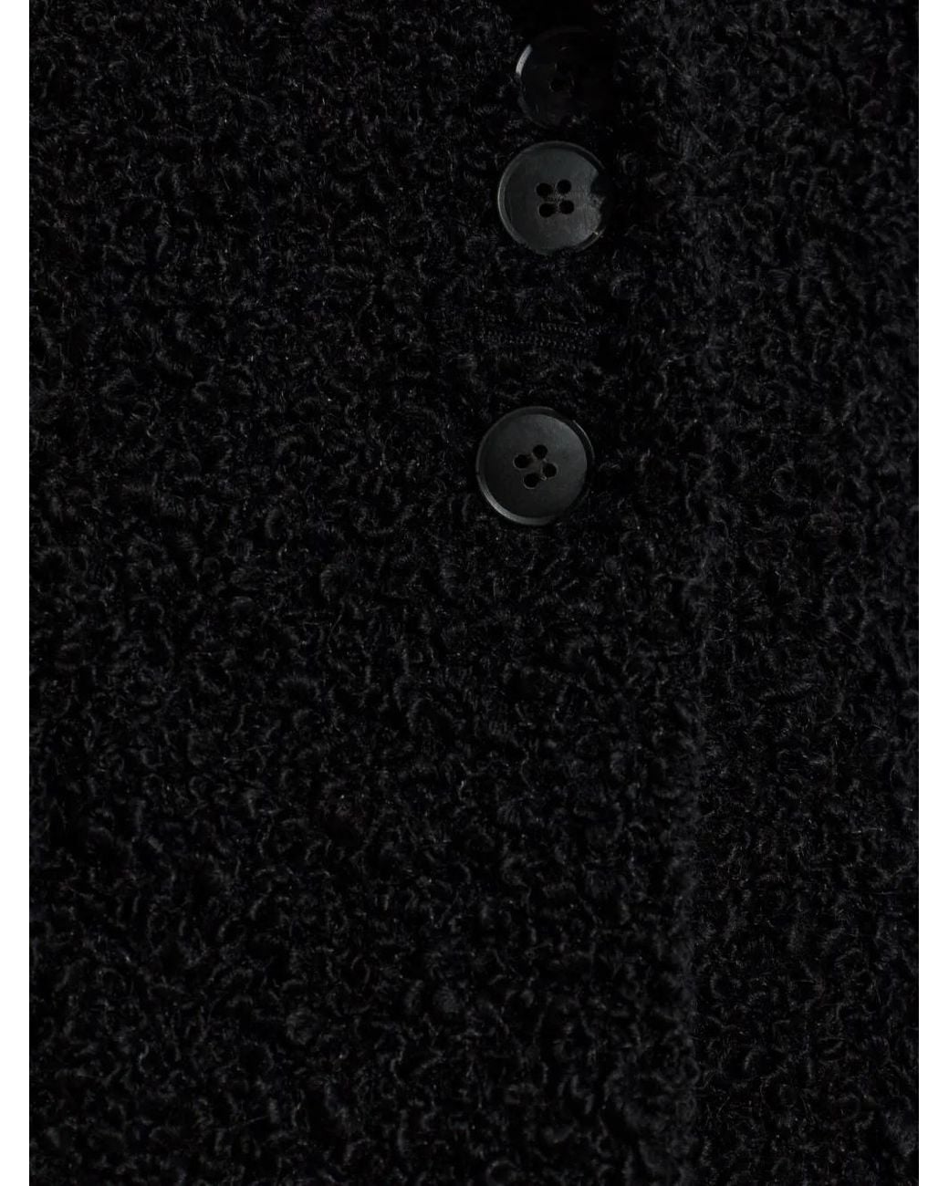By Malene Birger Black Biena Textured Button Blazer