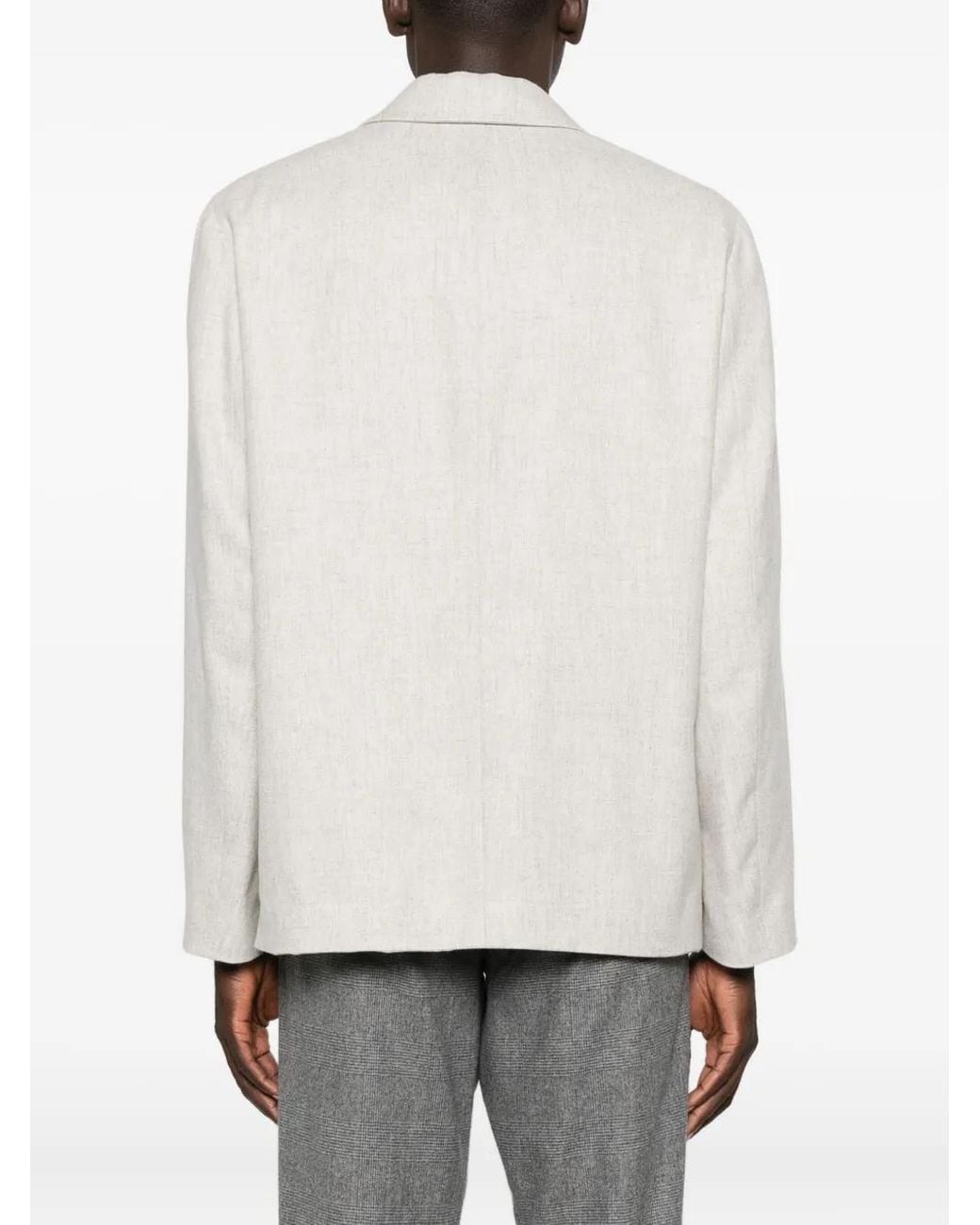 Lardini White Patch-Pockets Jacket for men