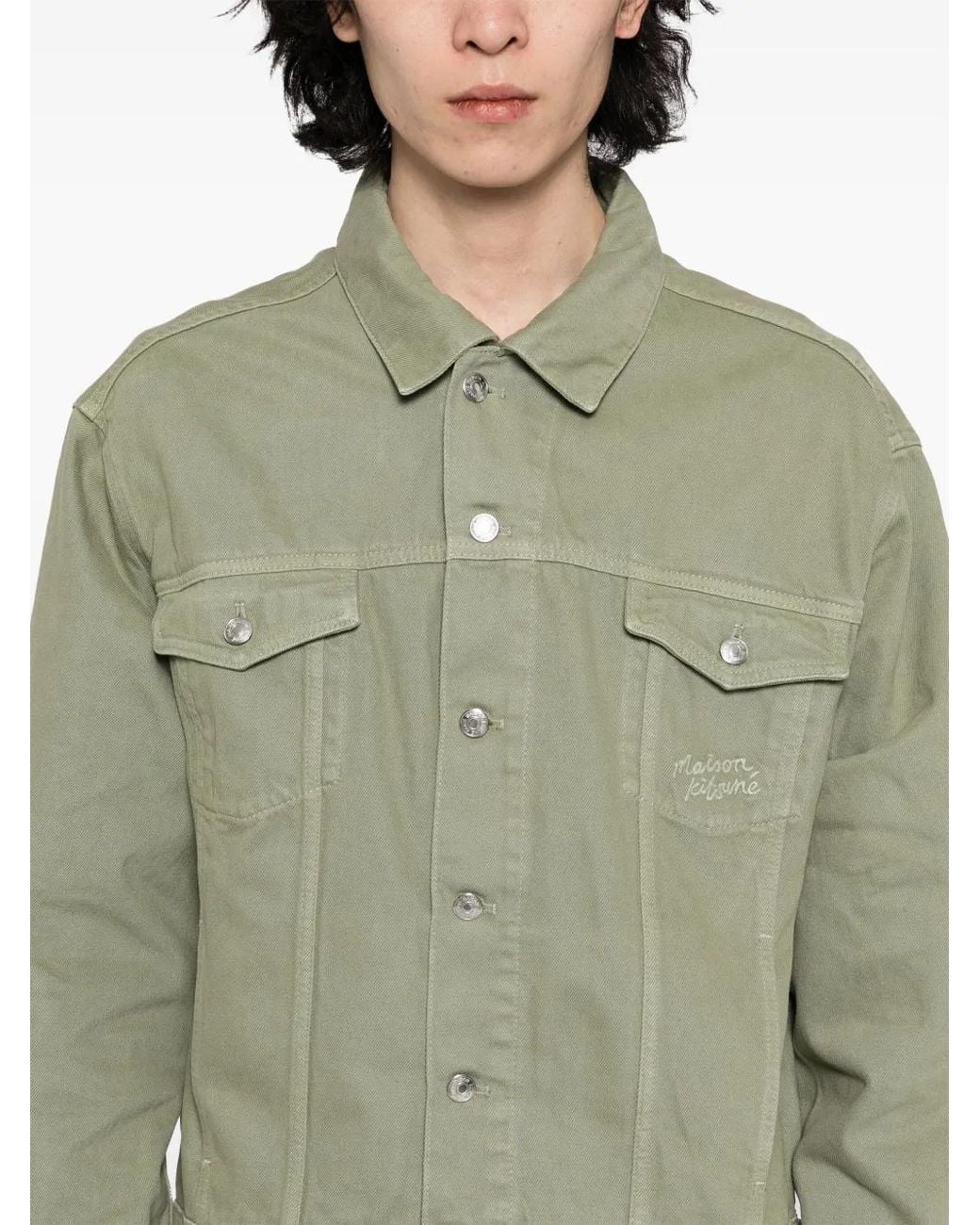 Maison Kitsuné Green Trucker Jacket for men