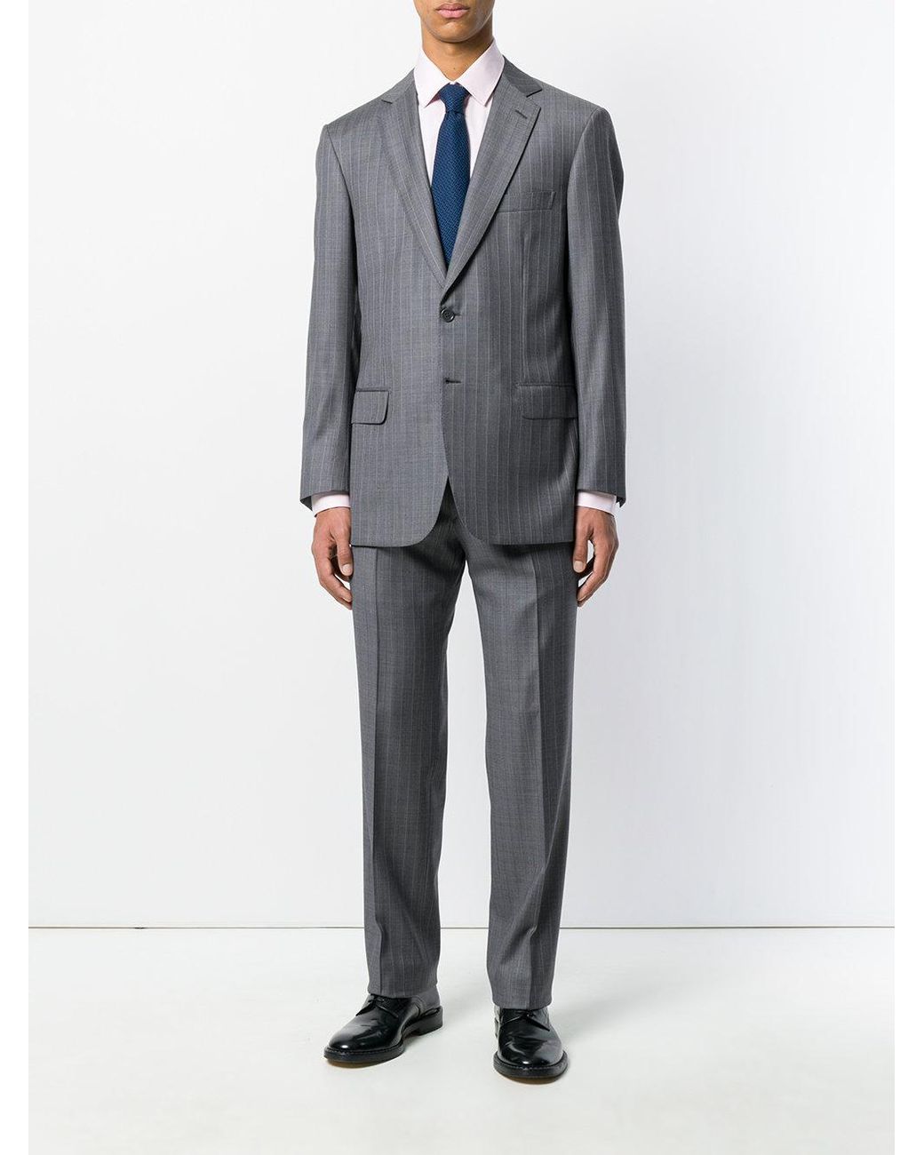 Brioni Loose Fit Suit in Gray for Men | Lyst